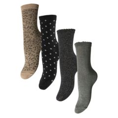 Pieces Sebby 4 Pack Glitter Ankle Socks