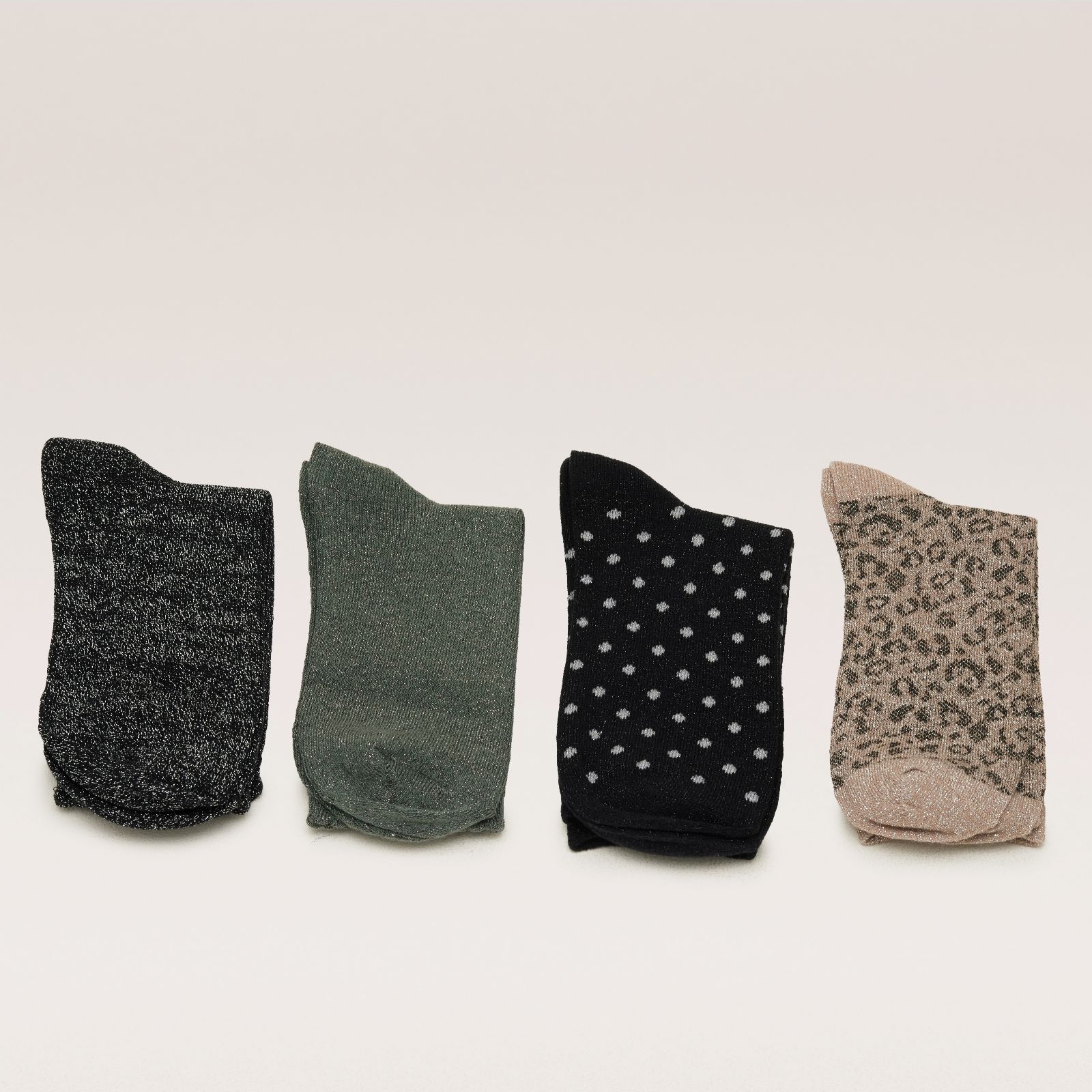 Pieces Sebby 4 Pack Glitter Ankle Socks