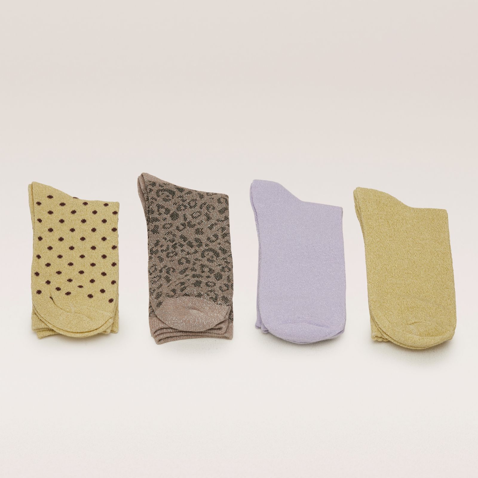 Pieces Sebby 4 Pack Glitter Ankle Socks