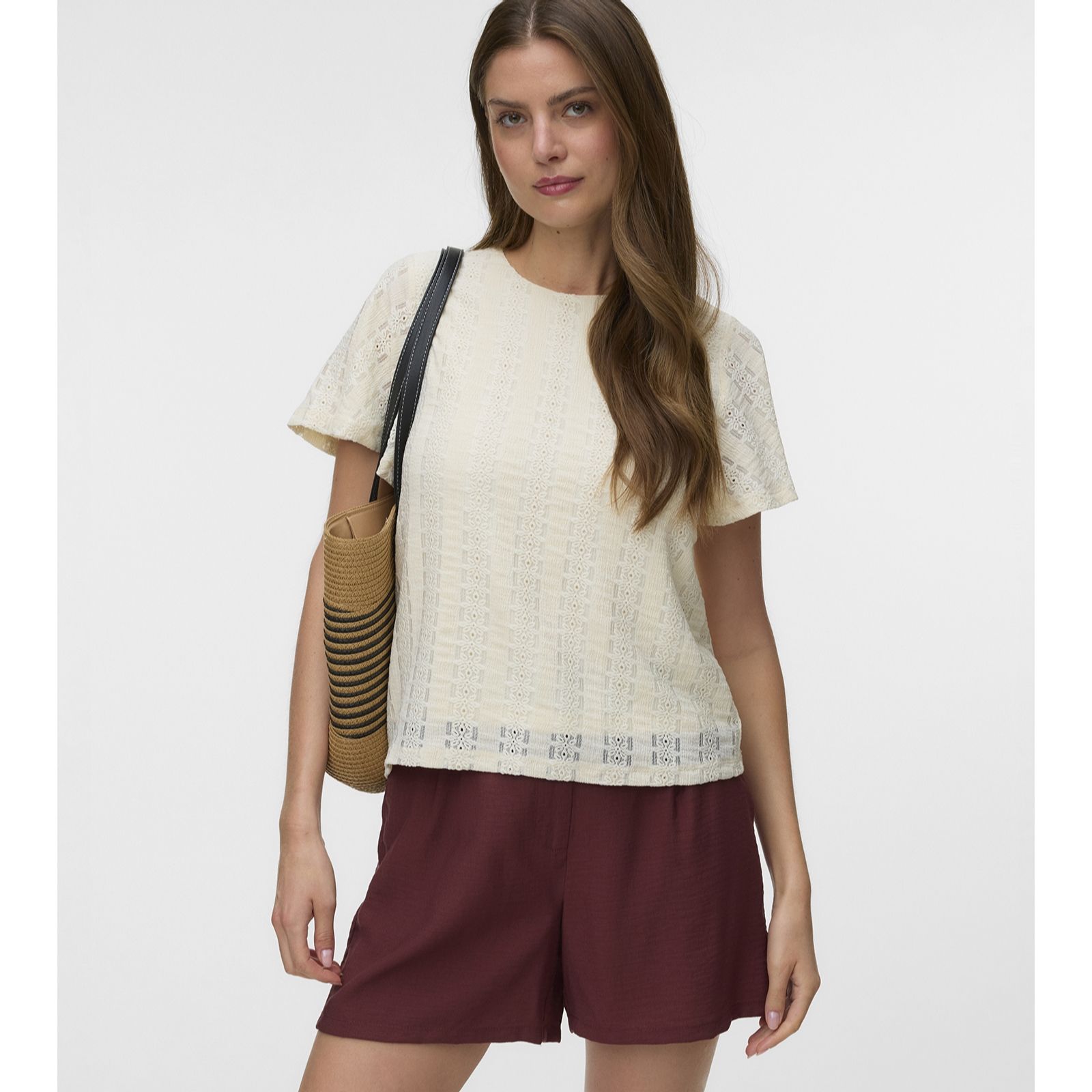 Vero Moda Sandra Pointelle Detail Top
