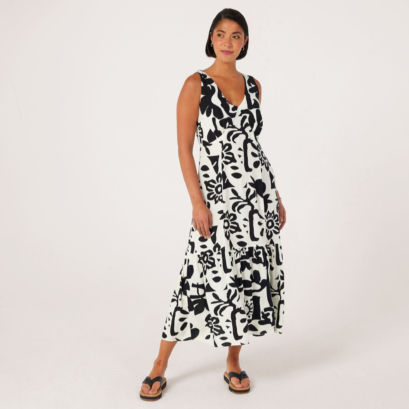 Izabel London Printed Tiered Dress