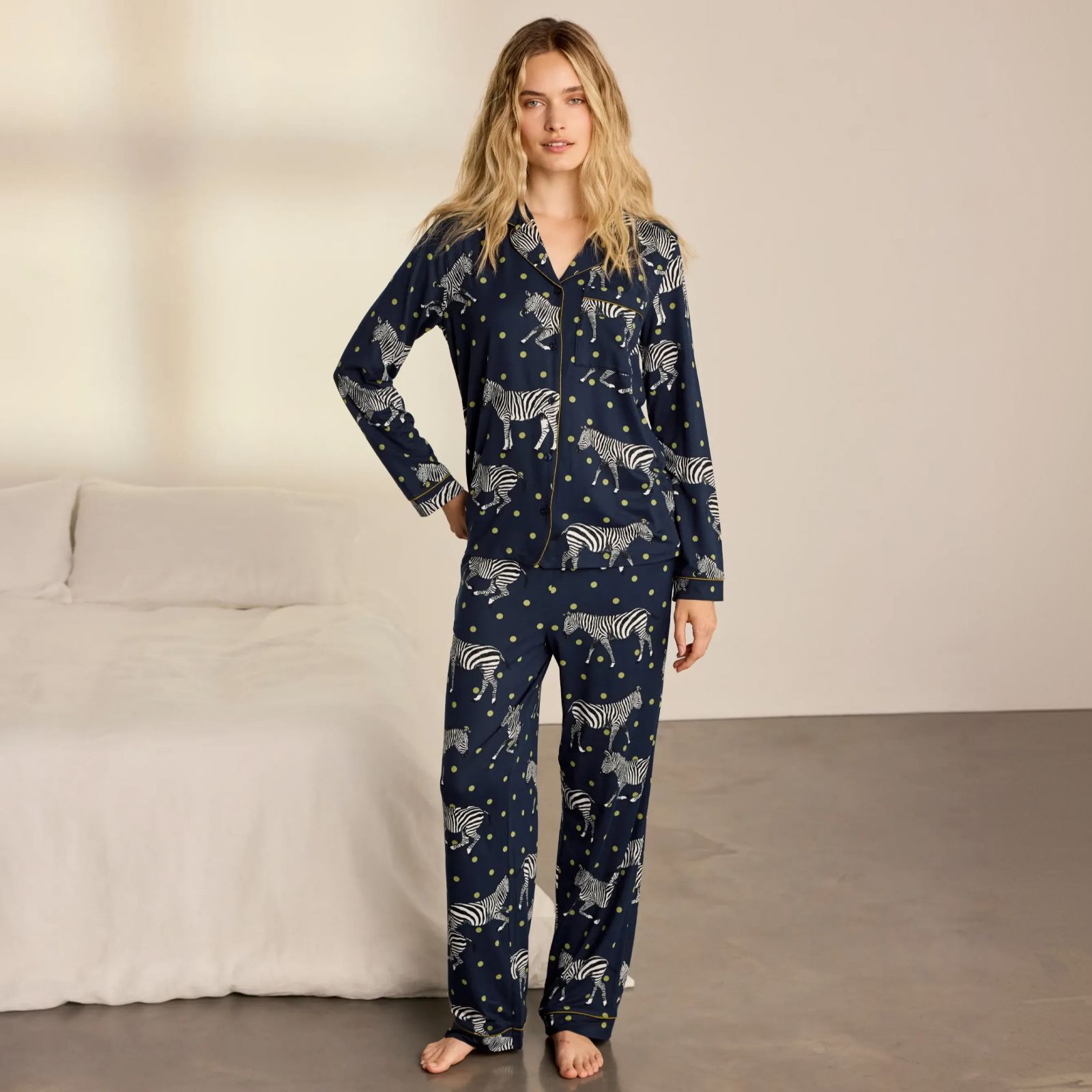 Chelsea Peers Long Button PJ Set