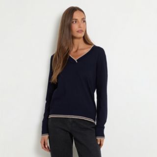 Wallis Contrast Hem Knitted Jumper
