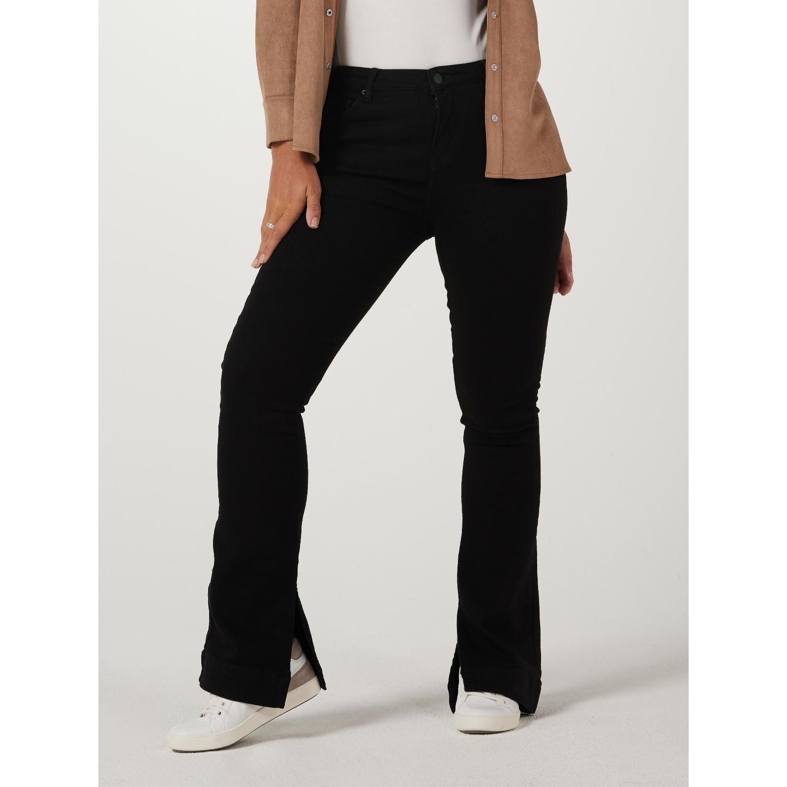 Buy Apricot Brown Chiara Raw Edge Flare Jeans from the Next UK