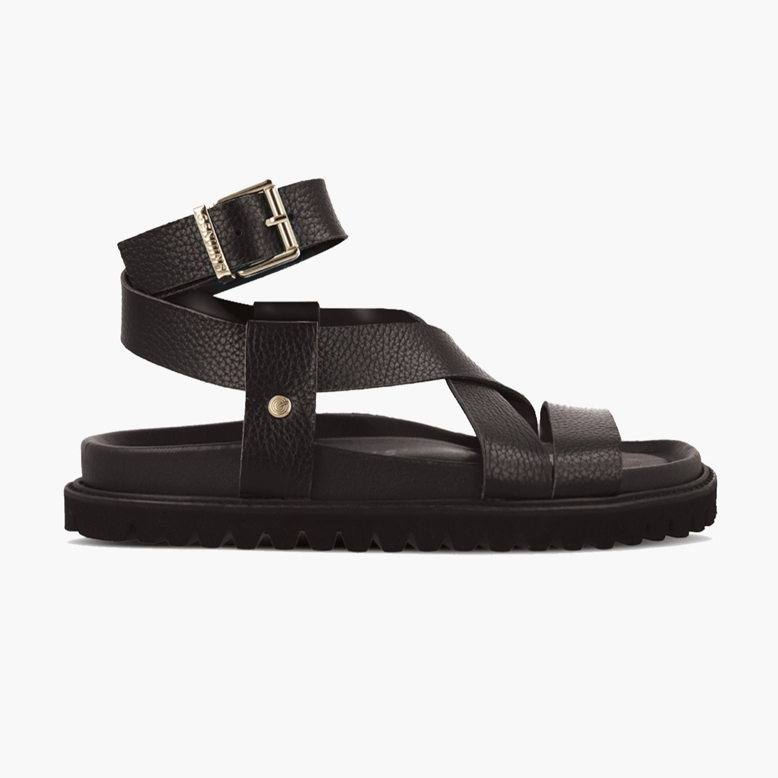 Genuins Zaha Embossed Leather Sandal