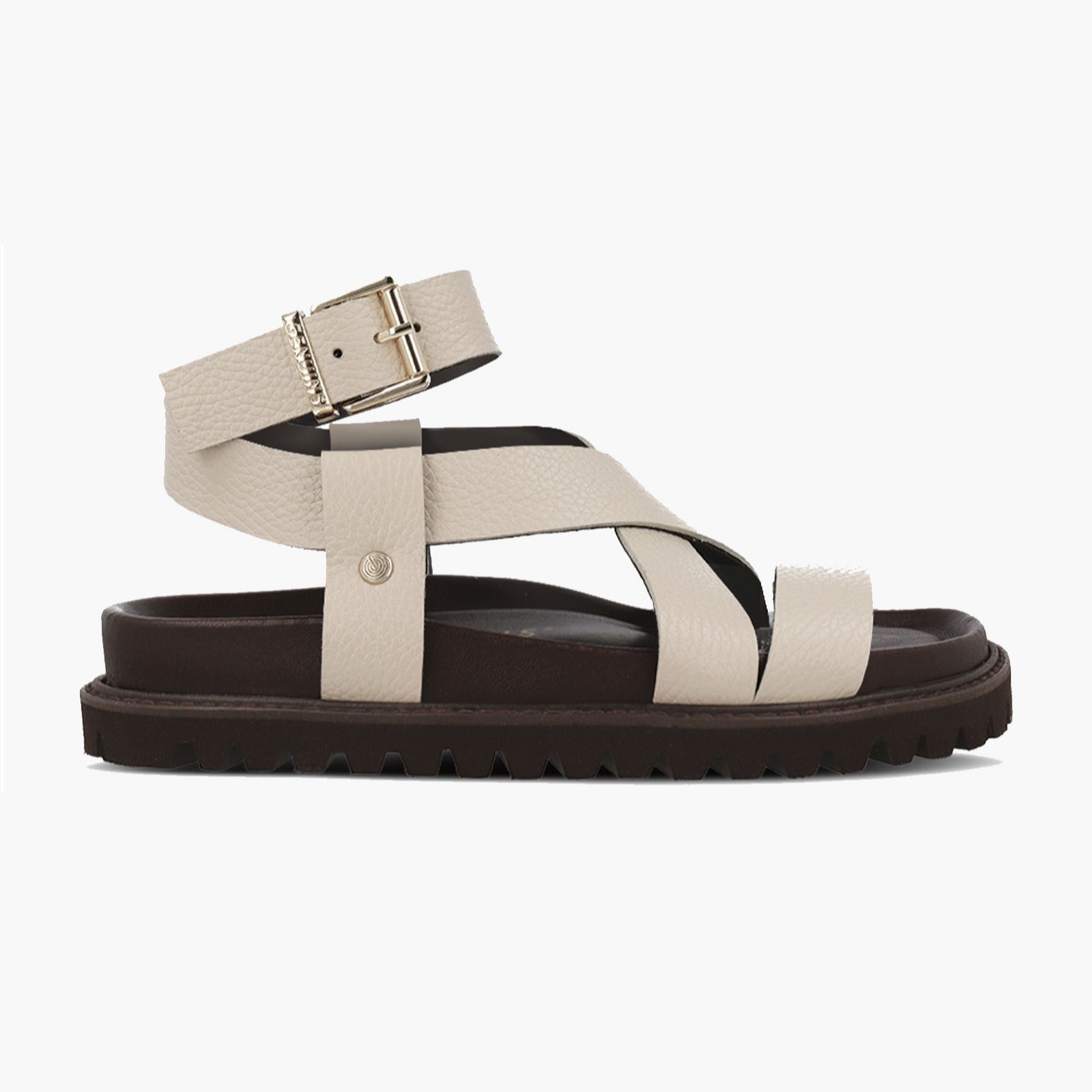 Genuins Zaha Embossed Leather Sandal