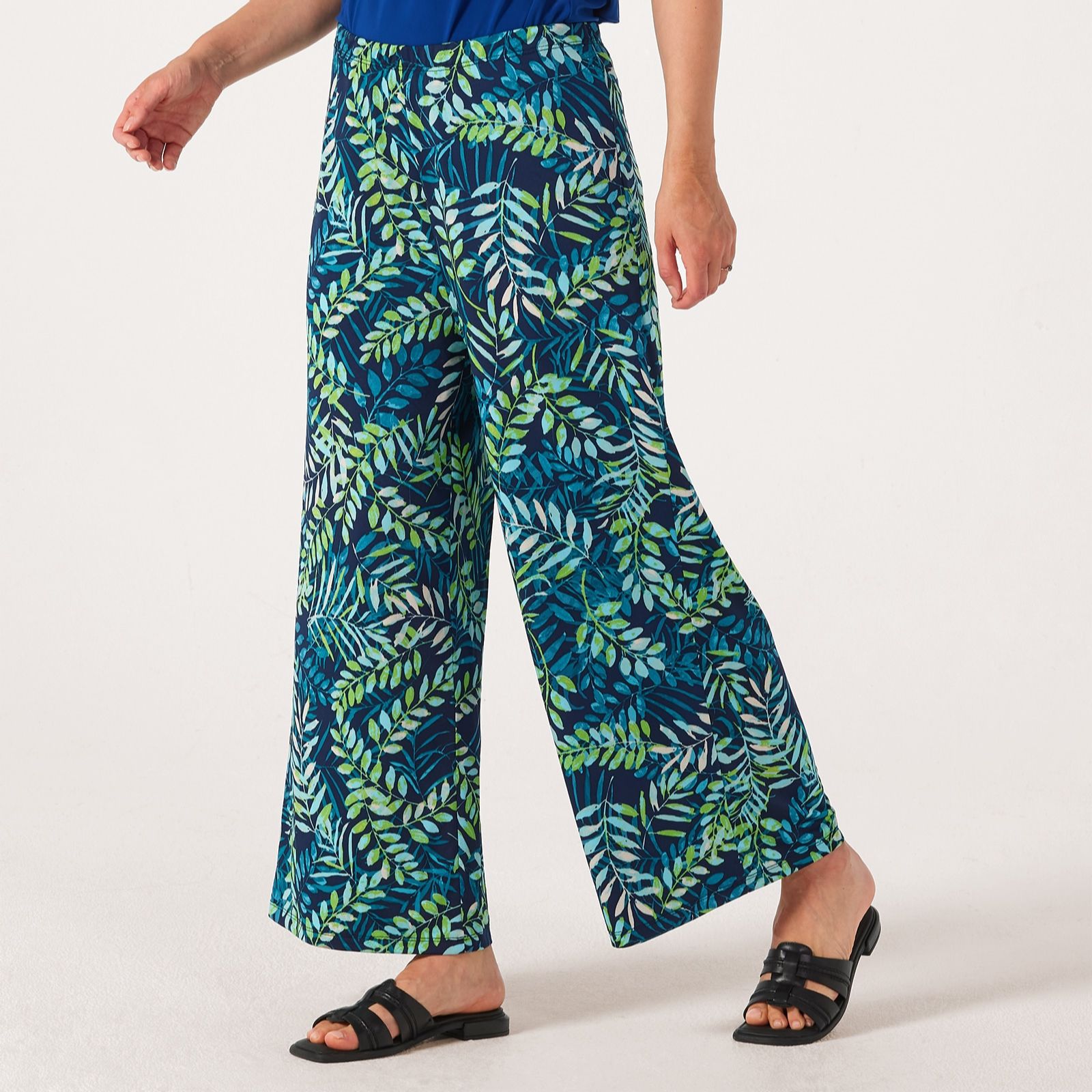 Kim & Co Printed Brazil Jersey Palazzo Ankle Length Standard Trousers
