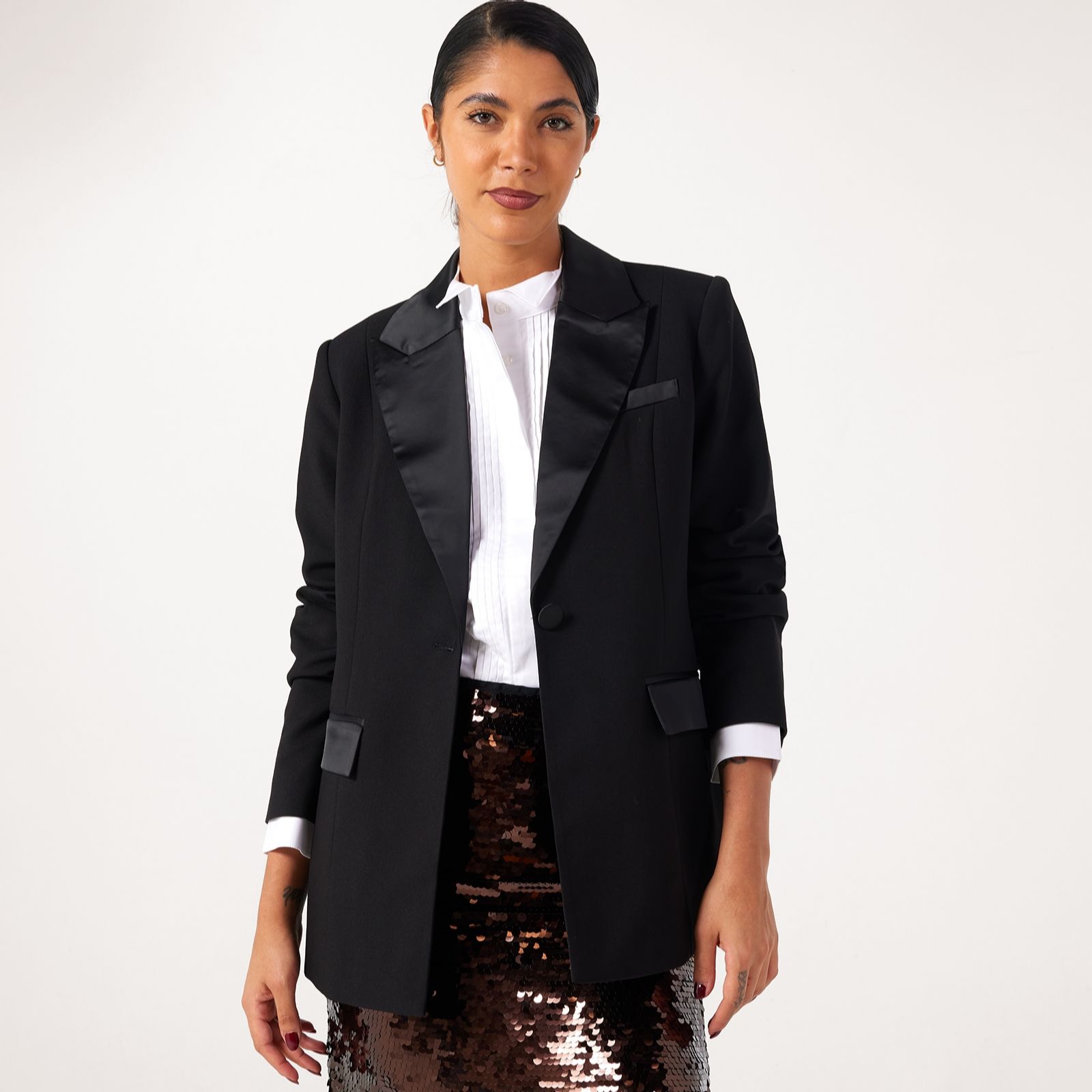 Ben de Lisi Satin Lapel Blazer