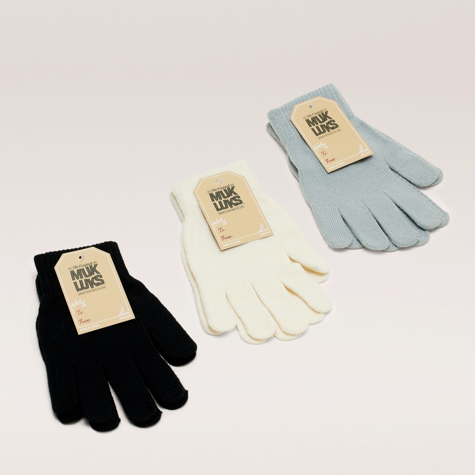 Muk Luks Women's 3 Pack Grip Gloves