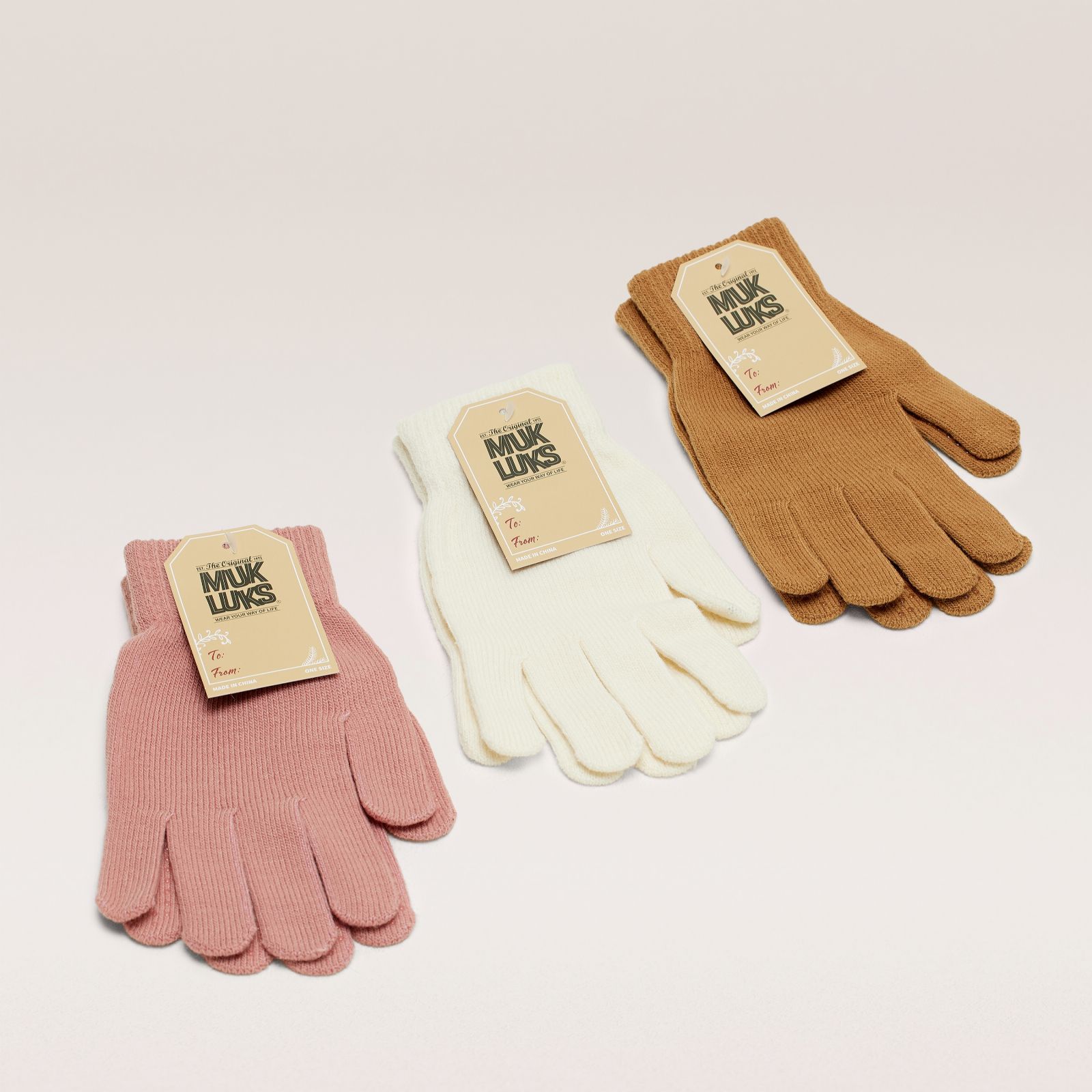 Muk Luks Women's 3 Pack Grip Gloves