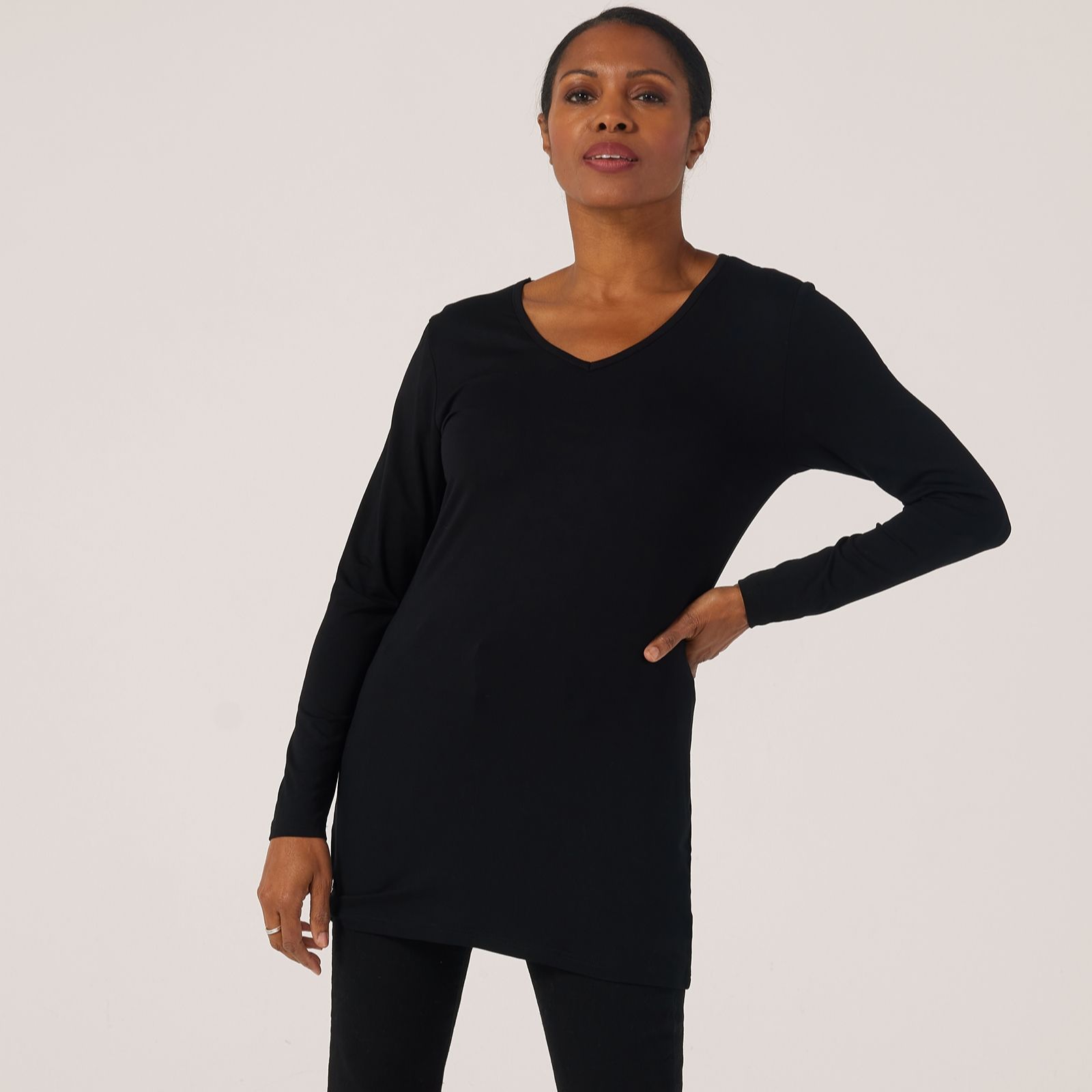 Malissa J Long Sleeve V-Neck Top