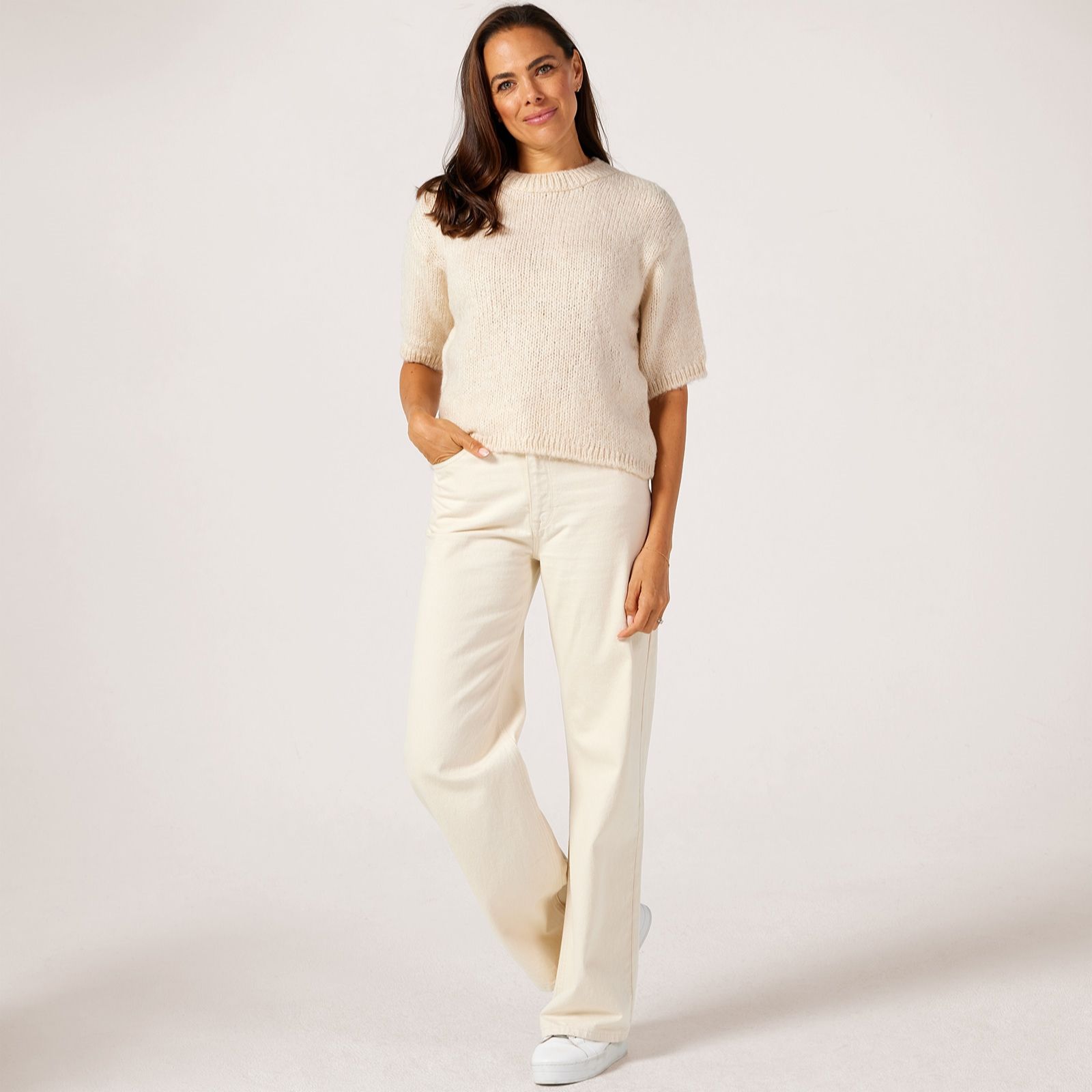 JDY Linea Short Sleeve Knitted Top
