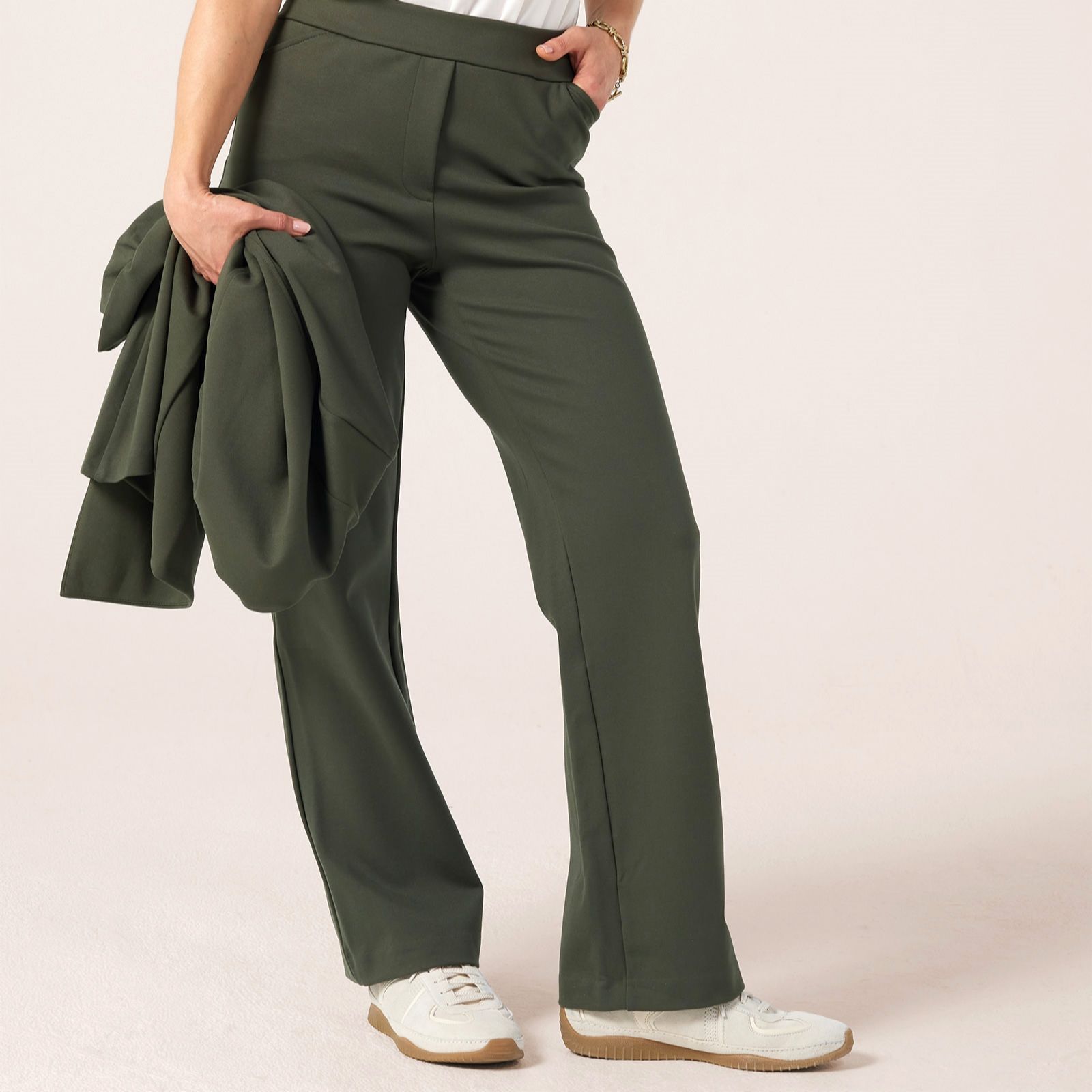 Kim & Co Stretch Ponte Jersey Signature Straight Leg Tall Trousers