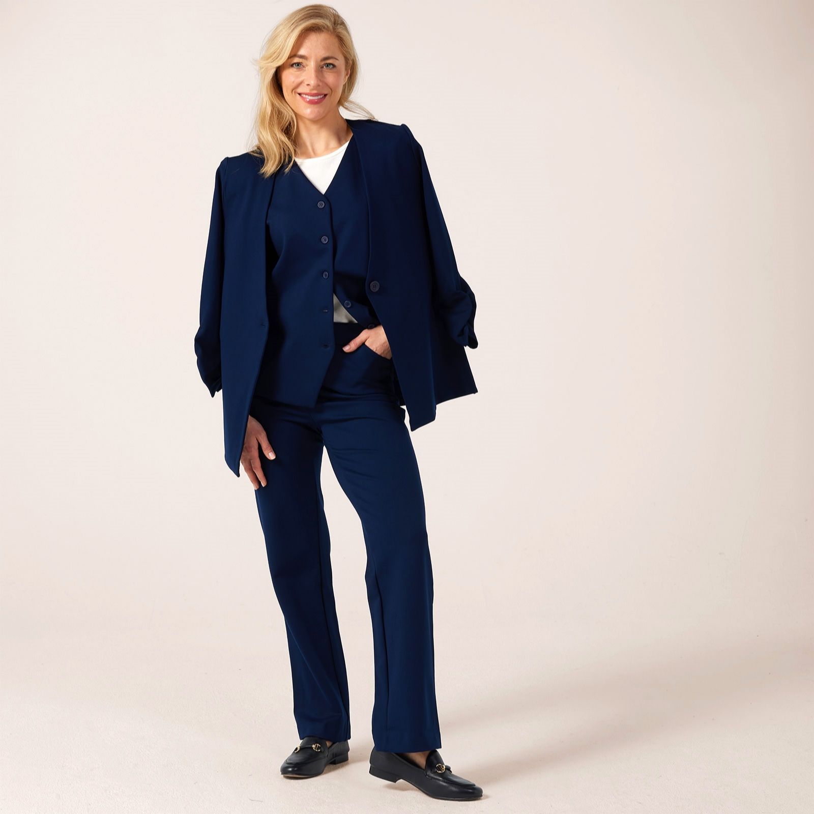 Kim & Co Stretch Ponte Jersey Signature Straight Leg Tall Trousers