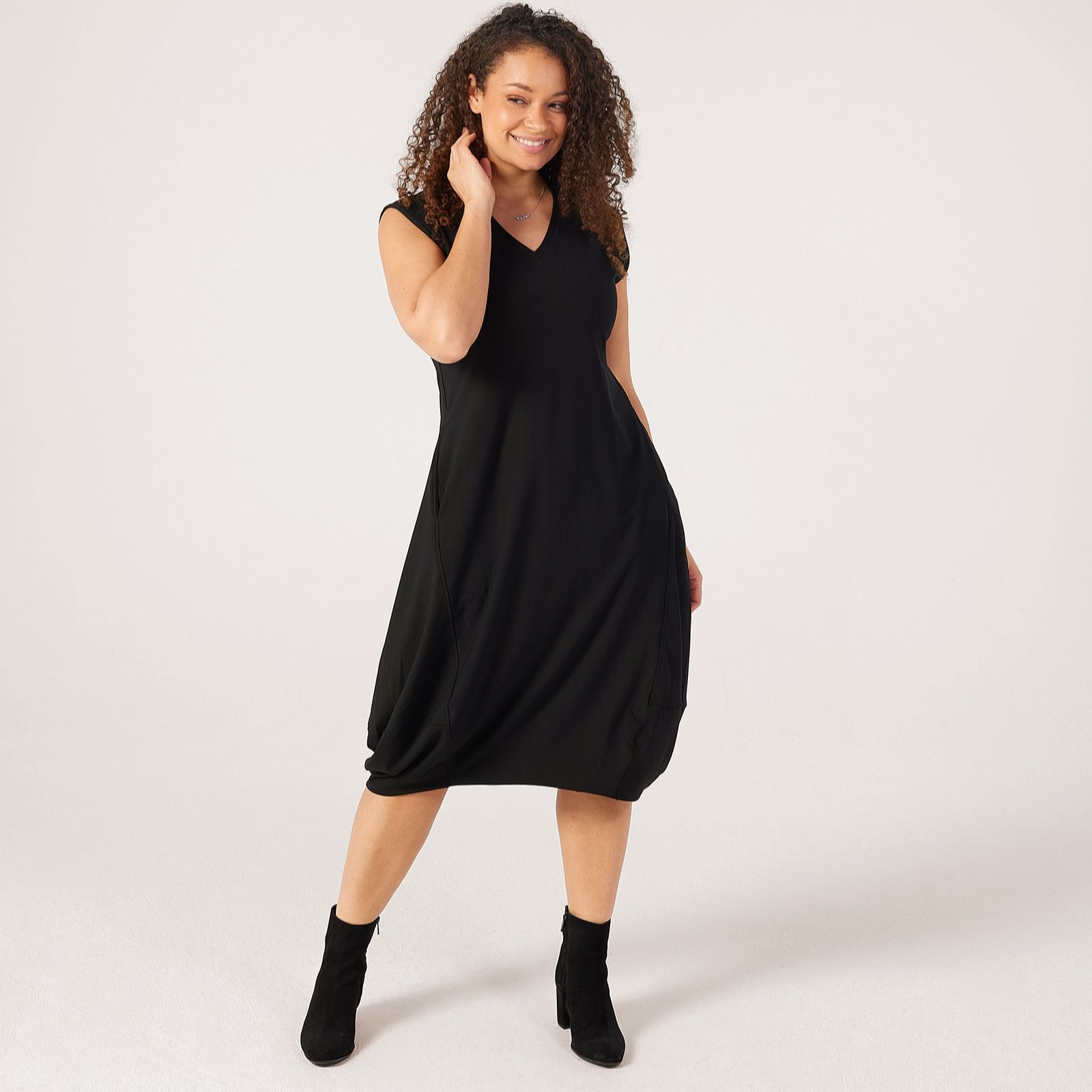 MarlaWynne Collection Luxe Crepe Balloon Dress