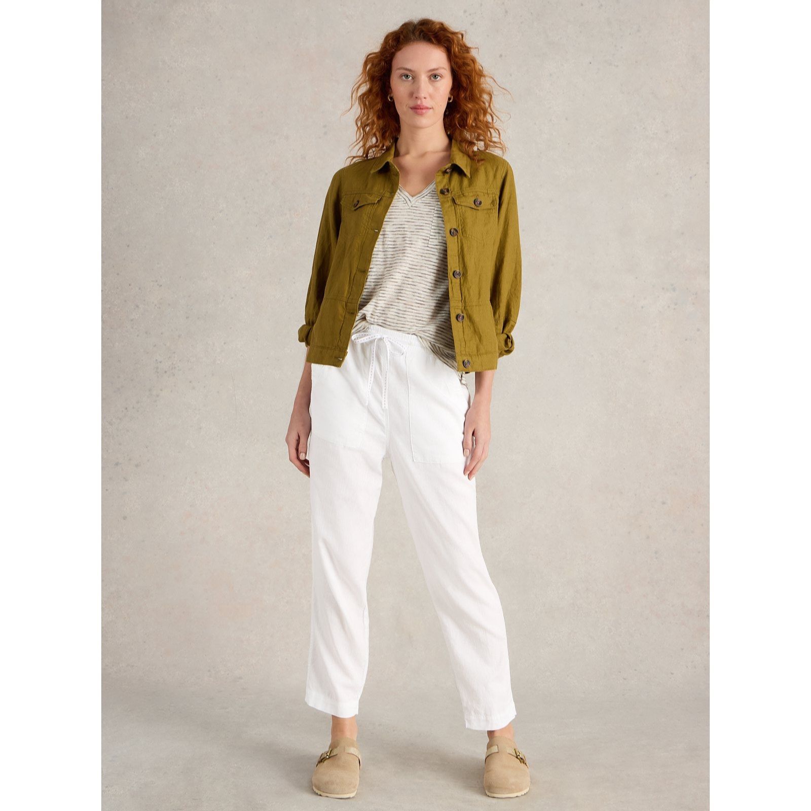 White Stuff Elle Linen Blend Trousers