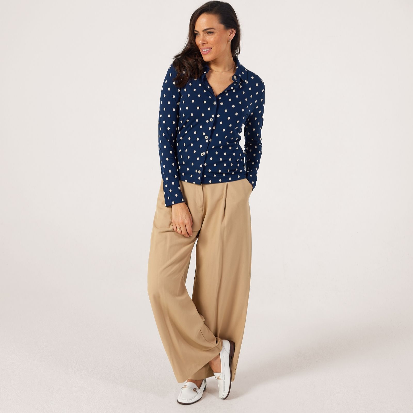 Masai Copenhagen Iviona Viscose Stretch Jersey Spot Print Shirt