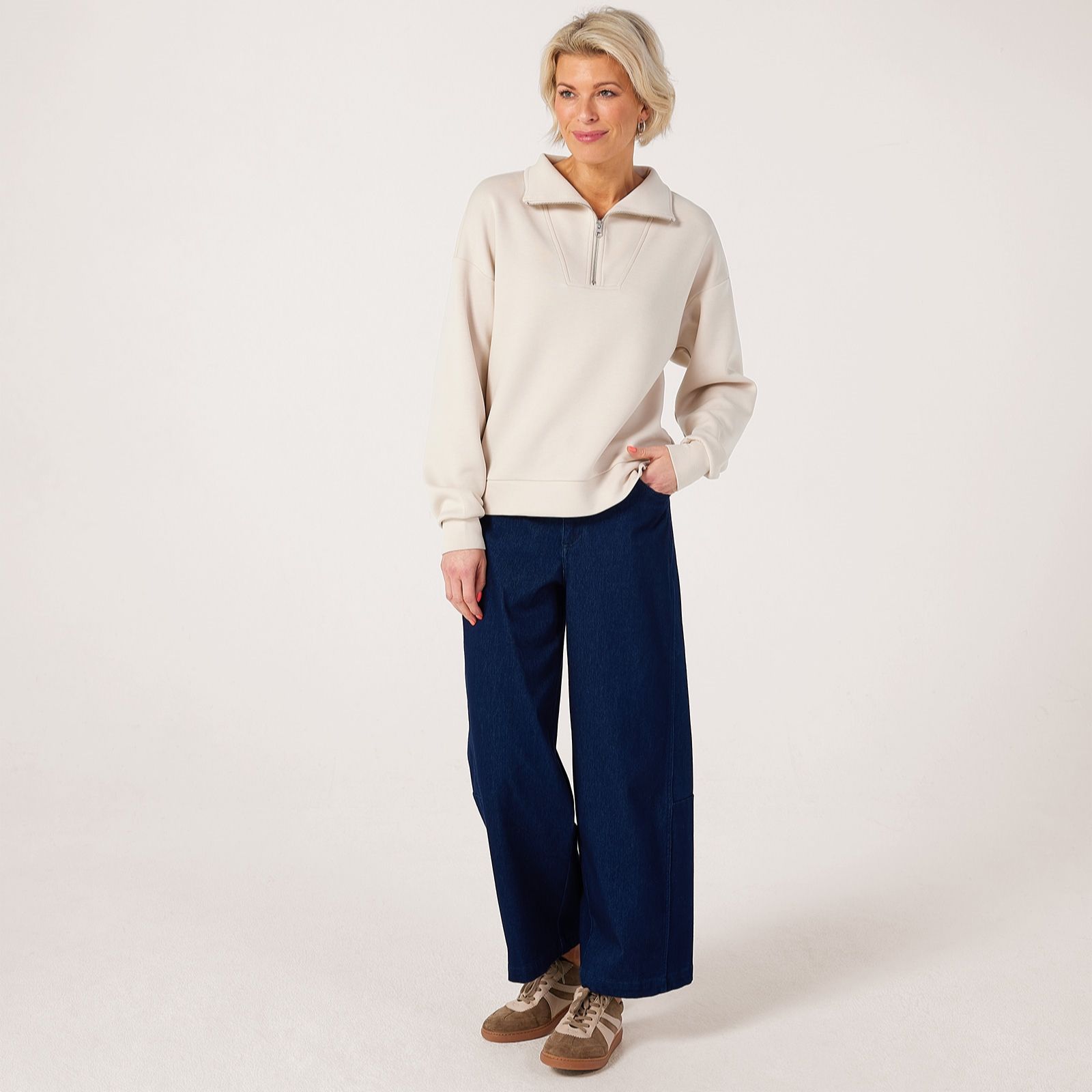 Only Life Lounge Zip Detail Sweatshirt