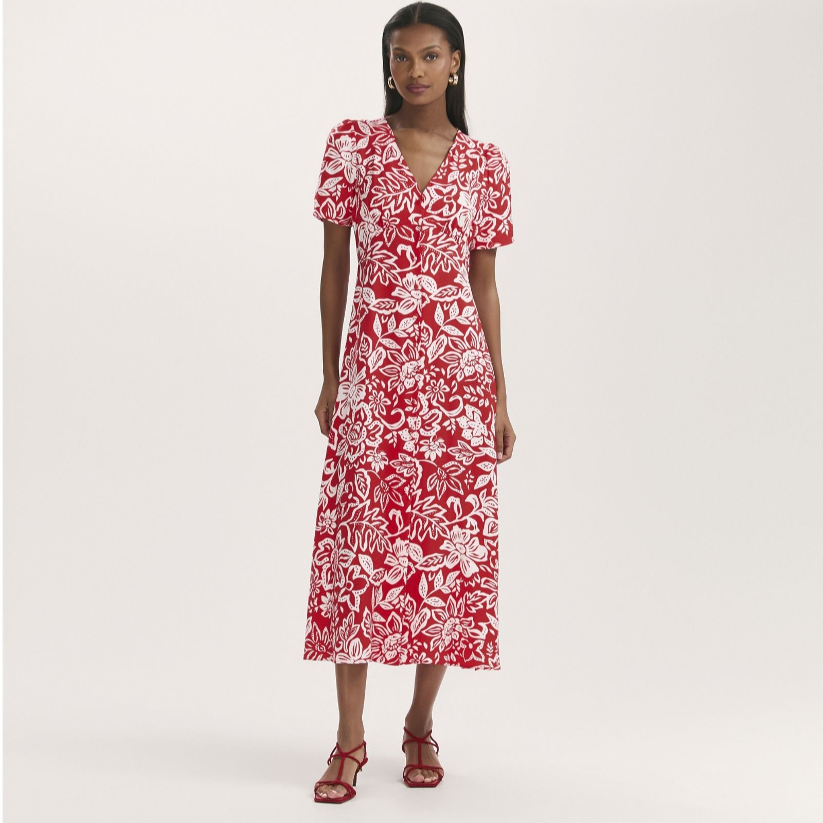 Finery London Marina Printed Midi Dress