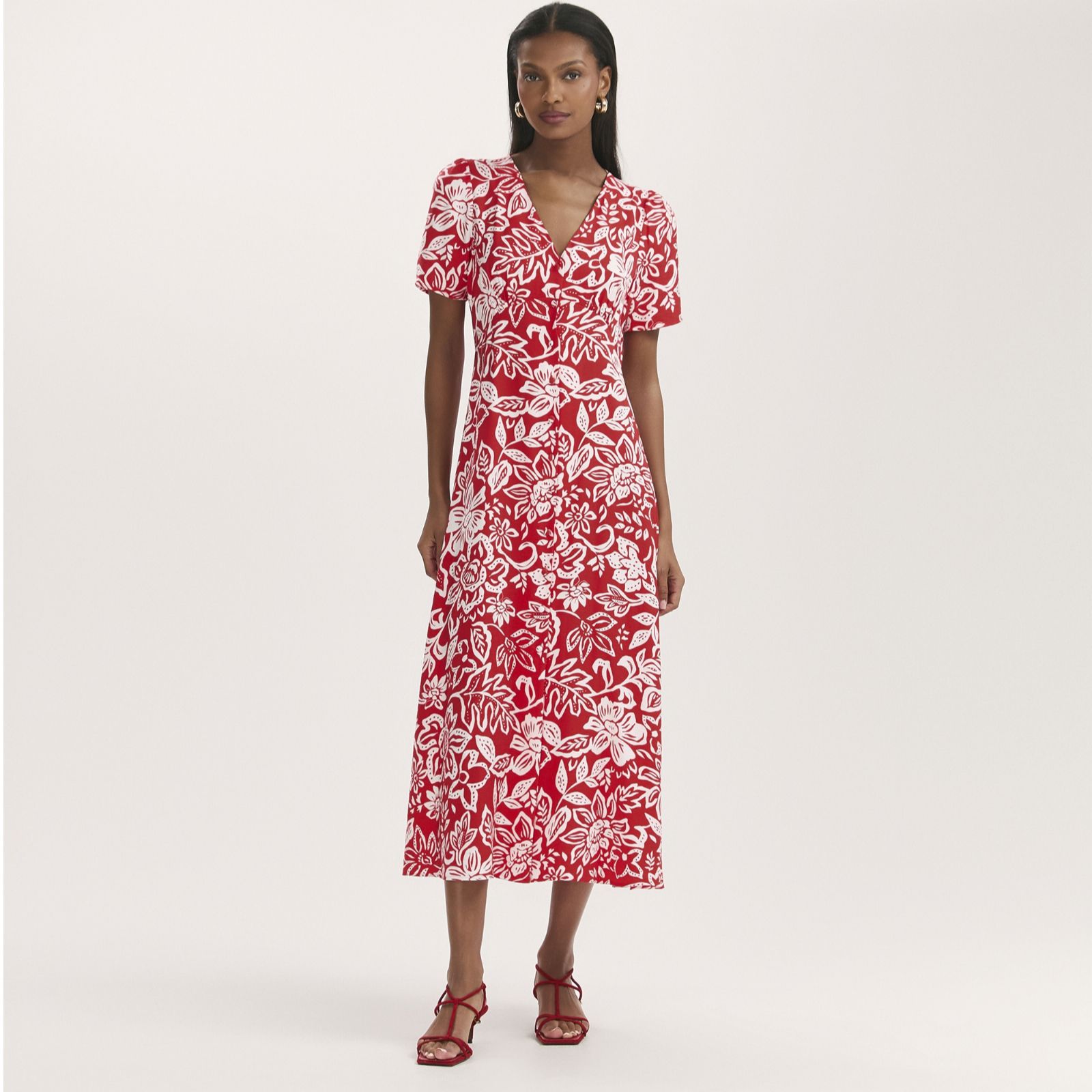 Finery London Marina Printed Midi Dress