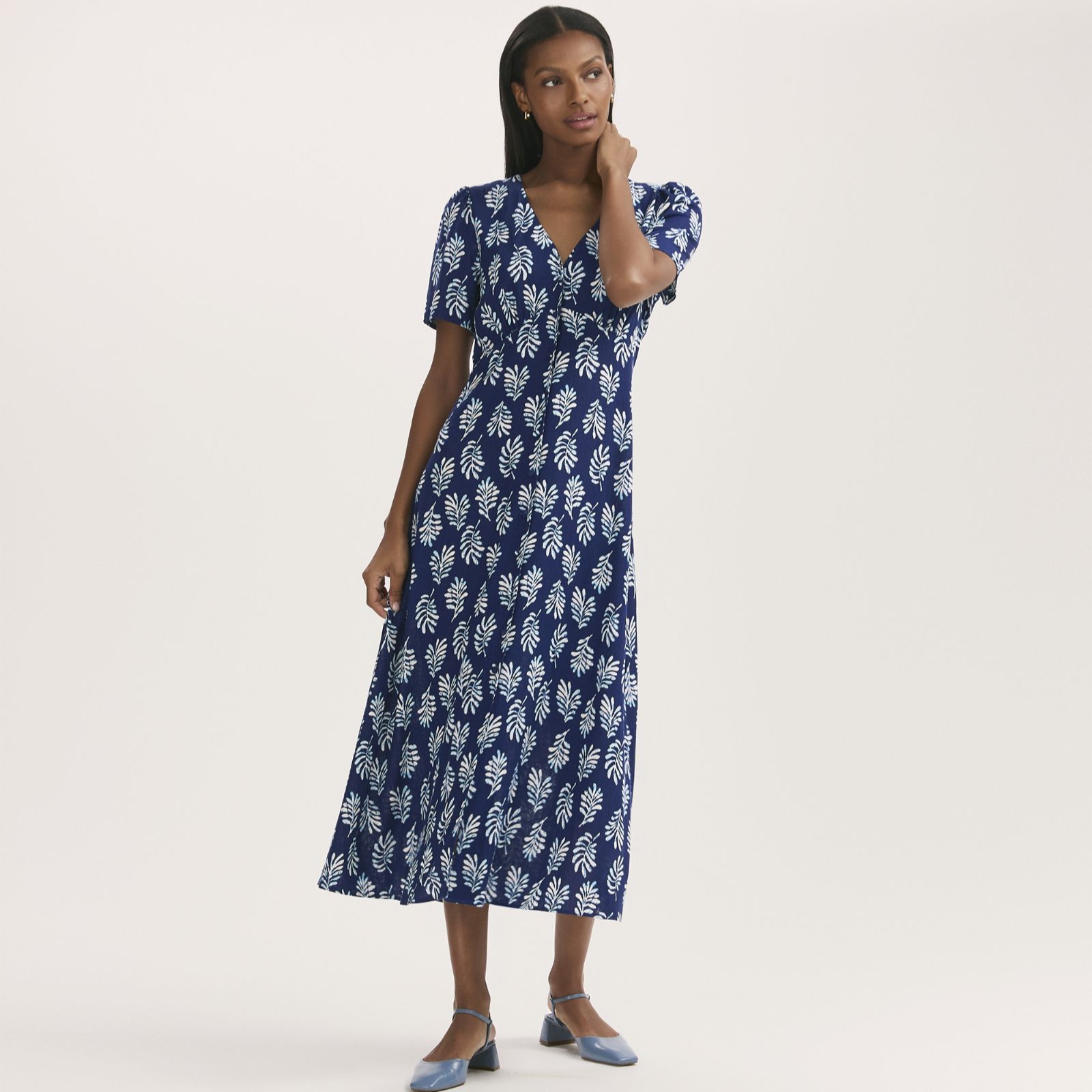 Finery London Marina Printed Midi Dress