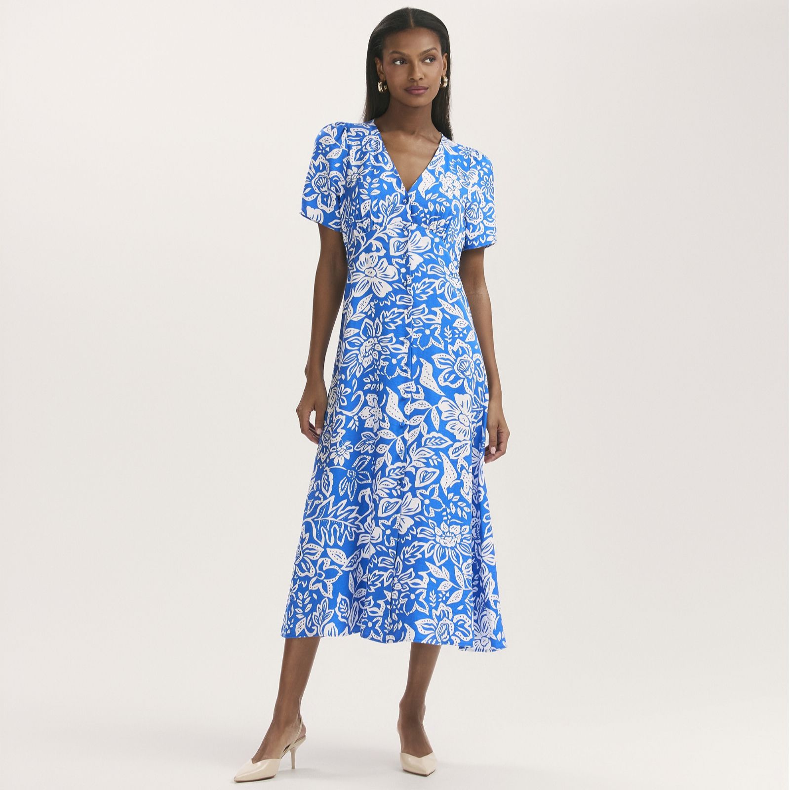 Finery London Marina Printed Midi Dress