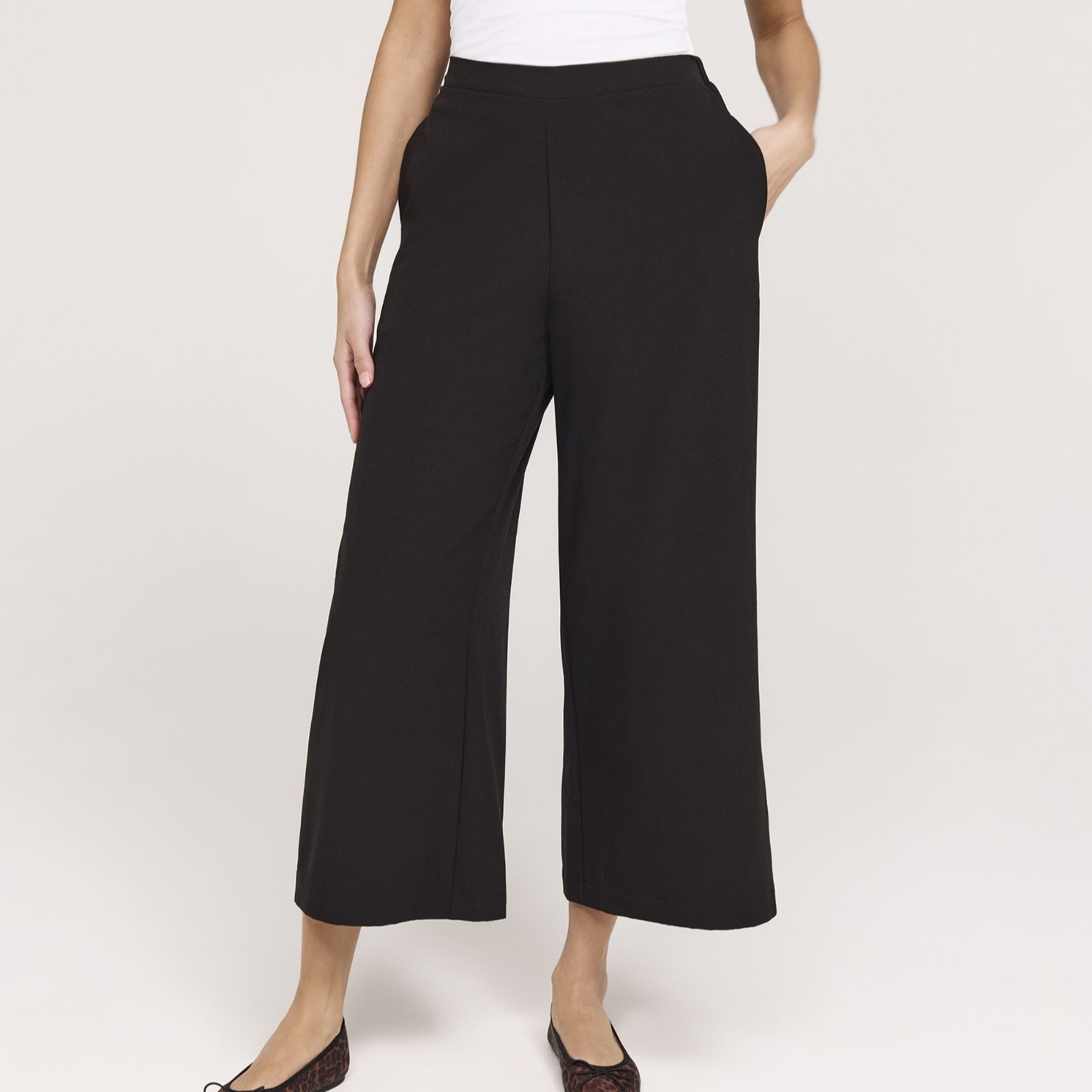 Finery London Crepe Cropped Wide Leg Trouser
