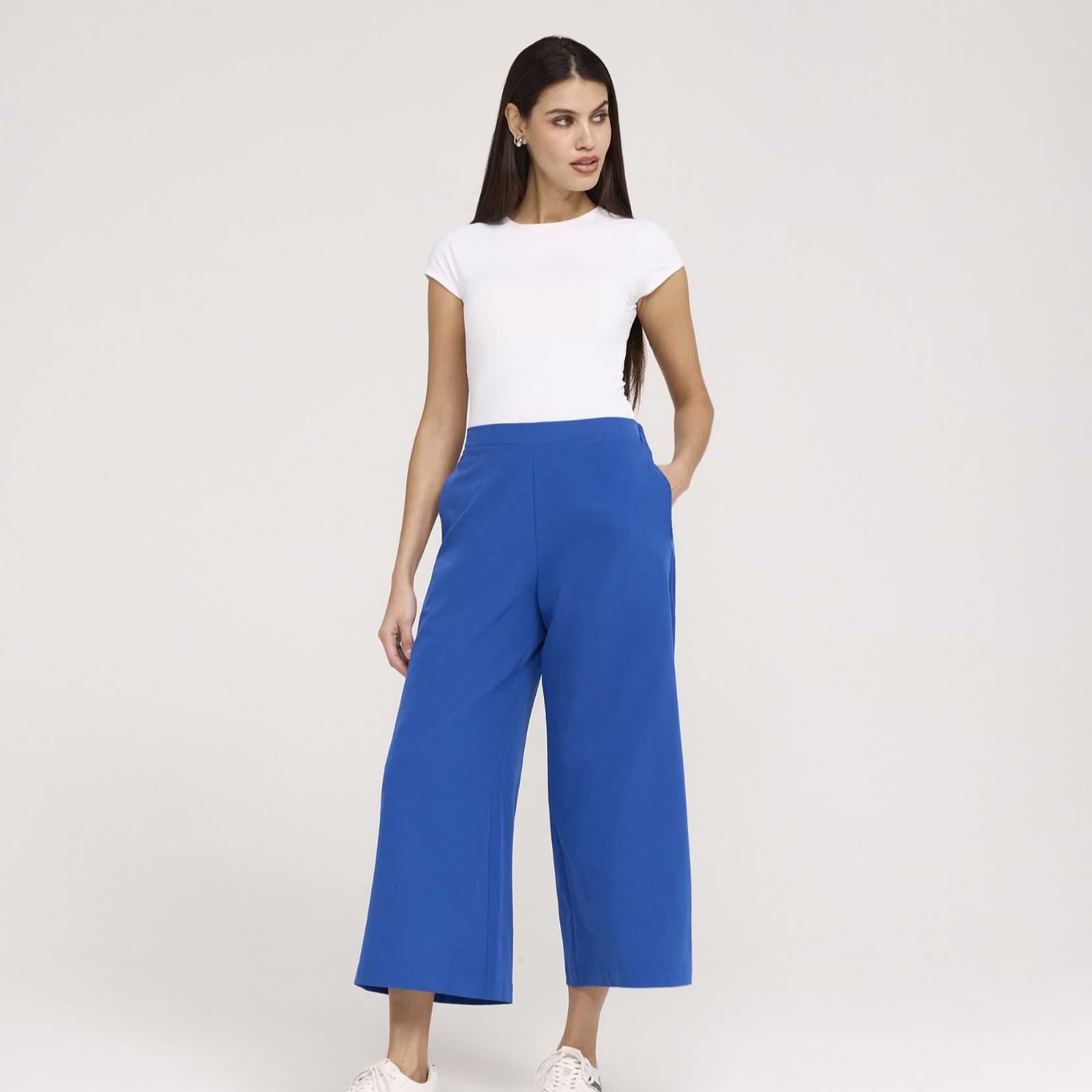 Finery London Crepe Cropped Wide Leg Trouser