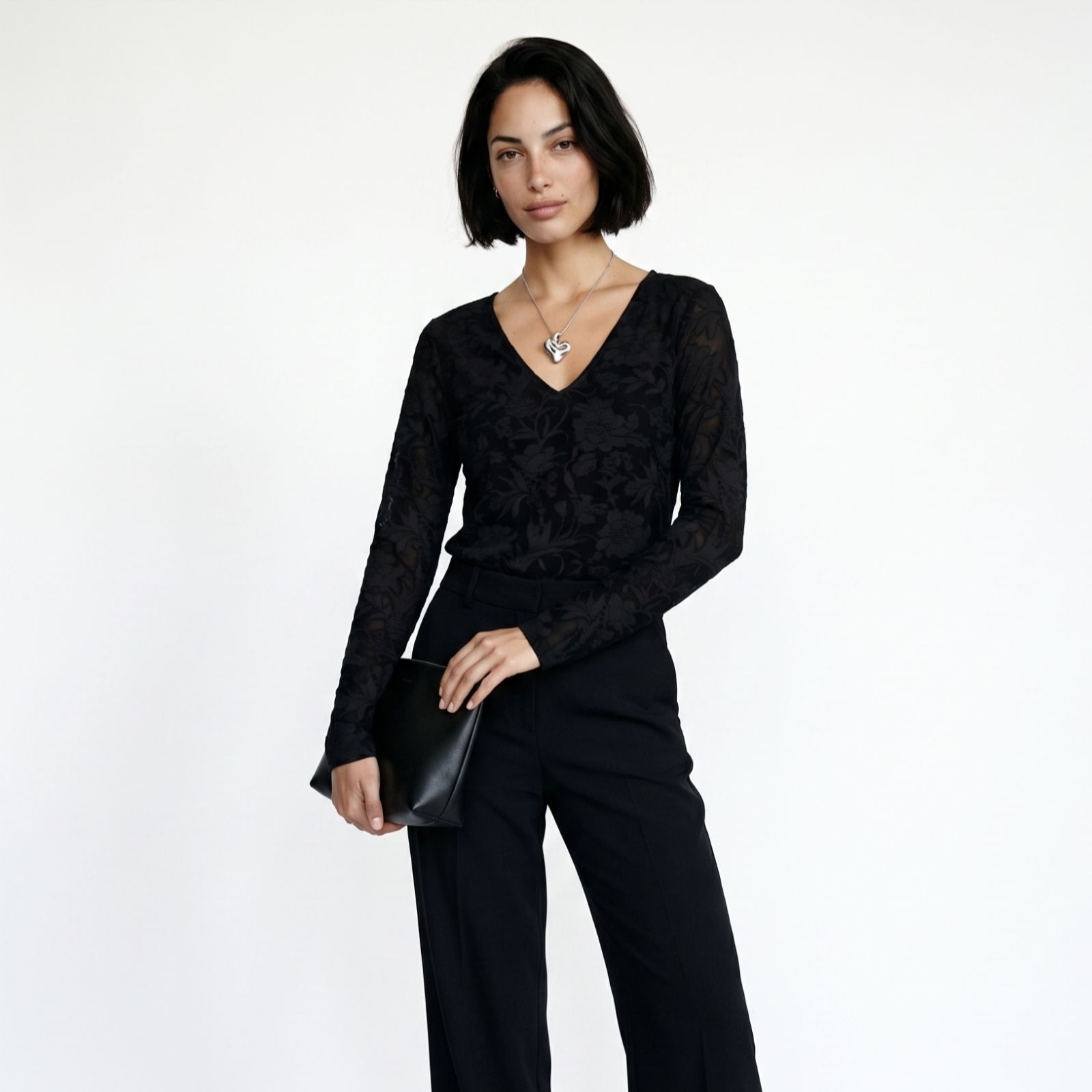 Vero Moda Layla V-Neck Floral Detail Top