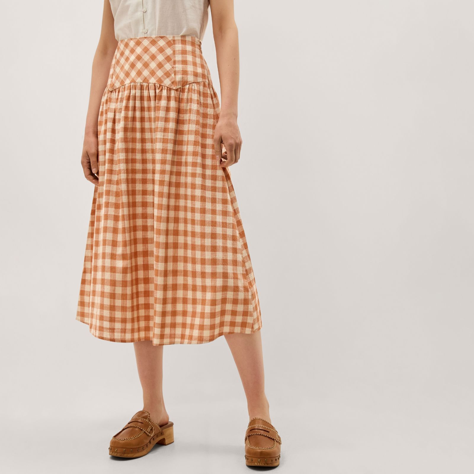 Monsoon Hattie Gingham Check Skirt