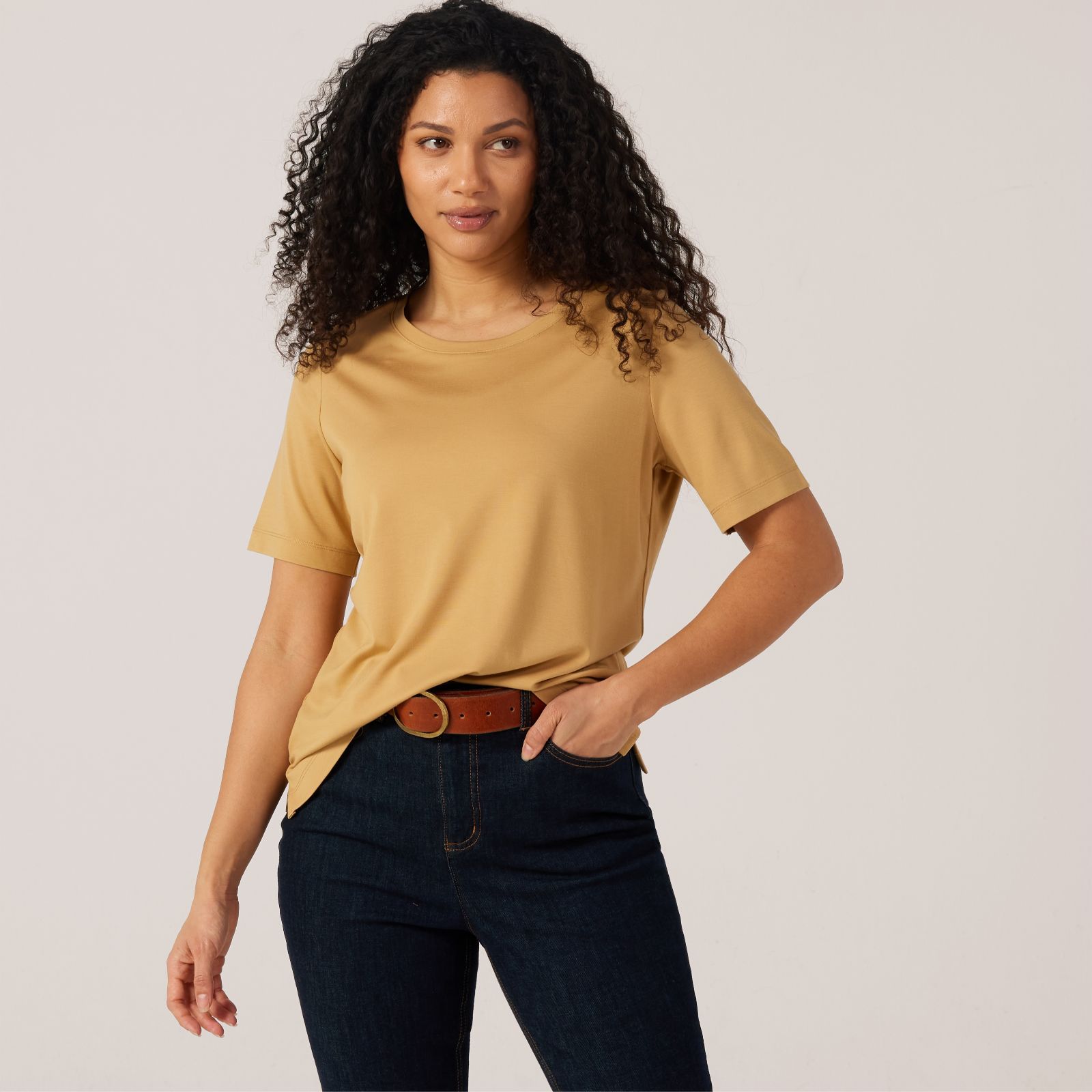 Ruth Langsford Smart Scoop Neck Jersey Top