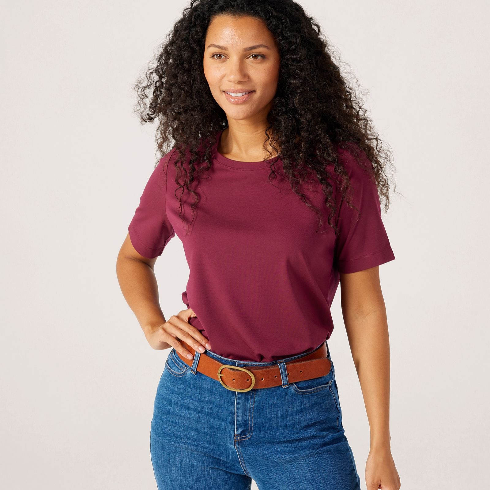 Ruth Langsford Smart Scoop Neck Jersey Top
