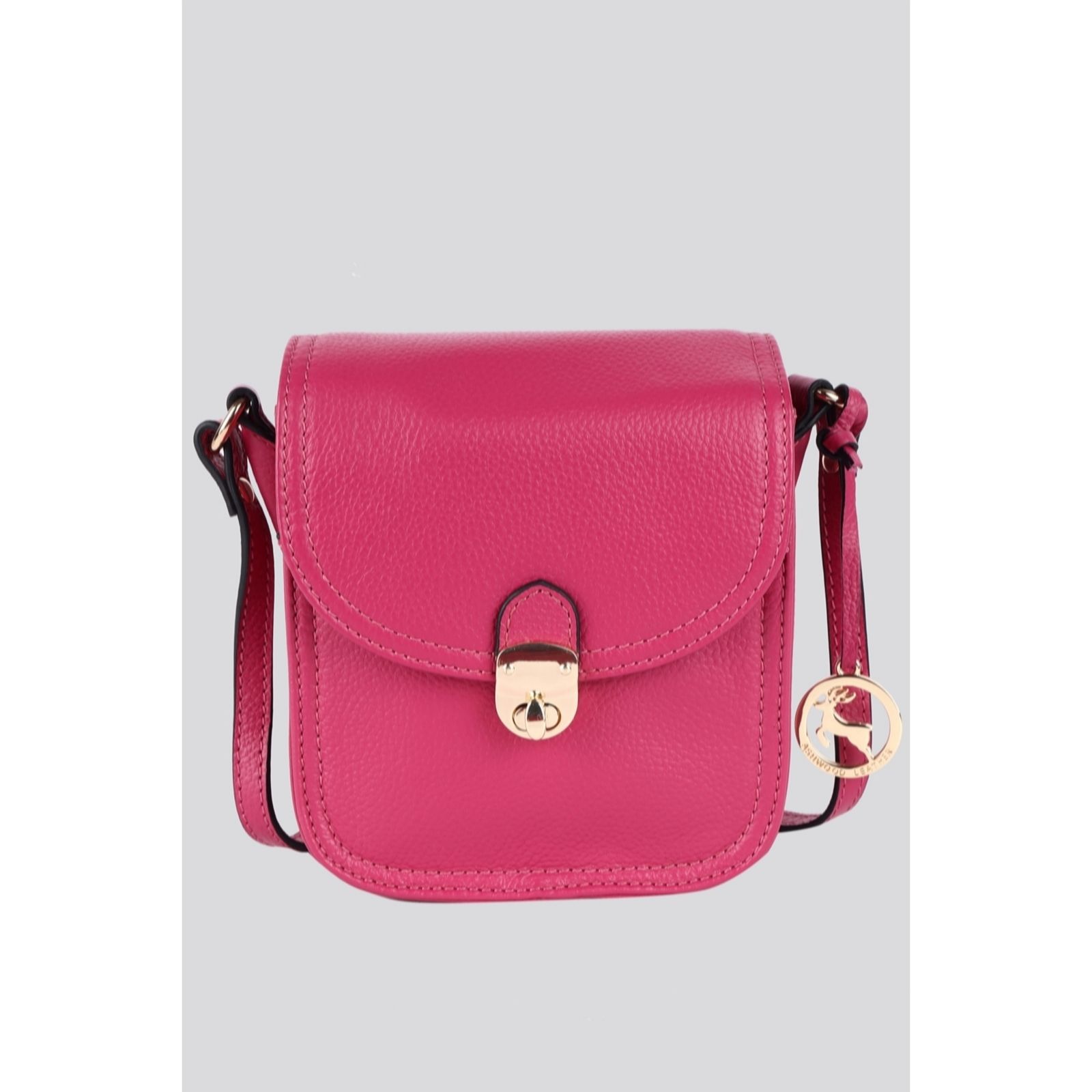 Outlet Ashwood Small Flap-Over Leather Cross-Body Bag