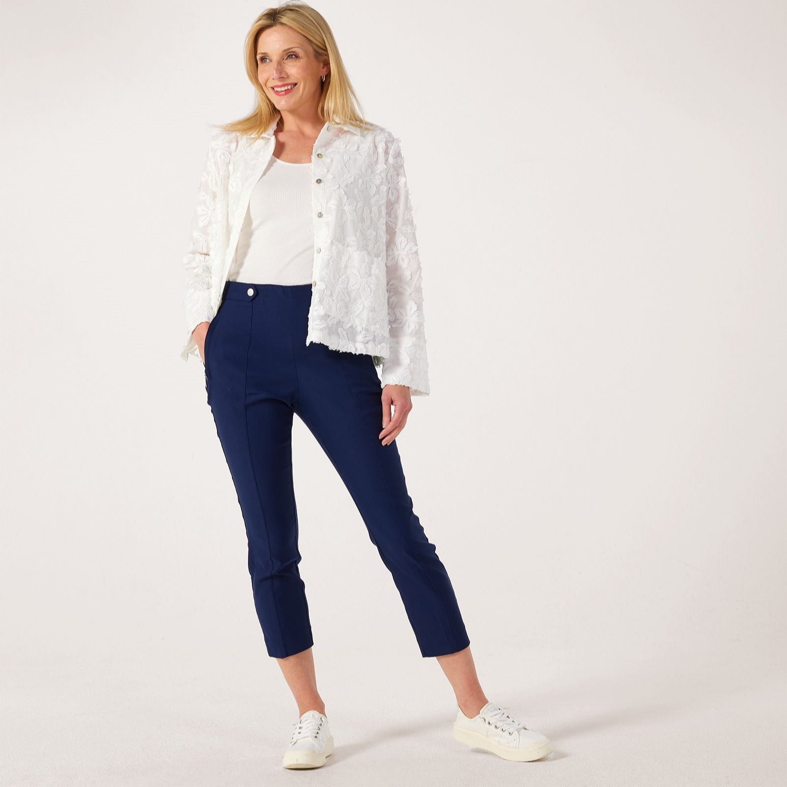 MarlaWynne Polished Flatterfit Cropped Trousers