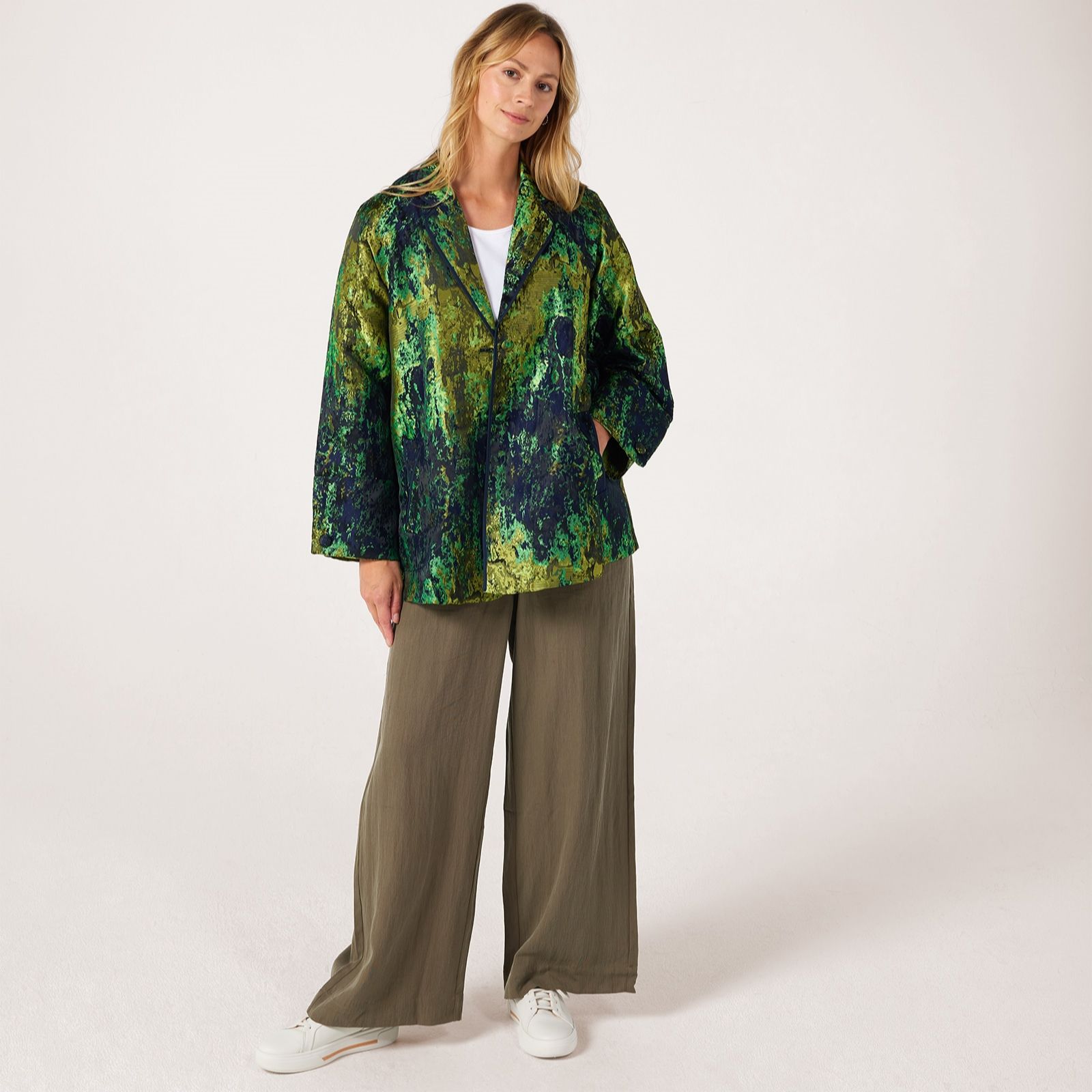 MarlaWynne Collection Fall Jacquard Topper Jacket