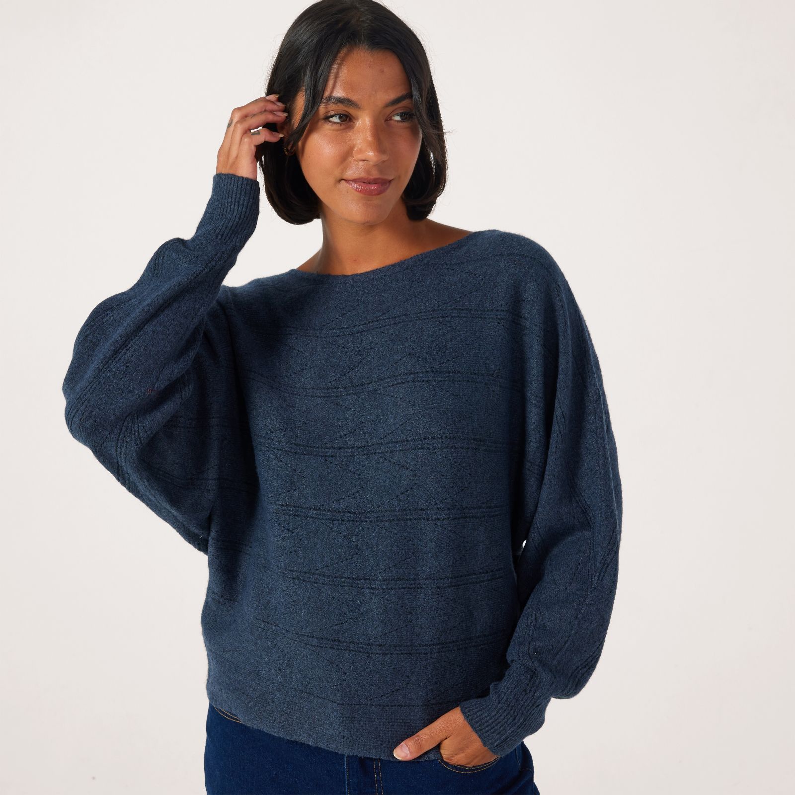 Only Jeanette Batwing Pointelle Jumper