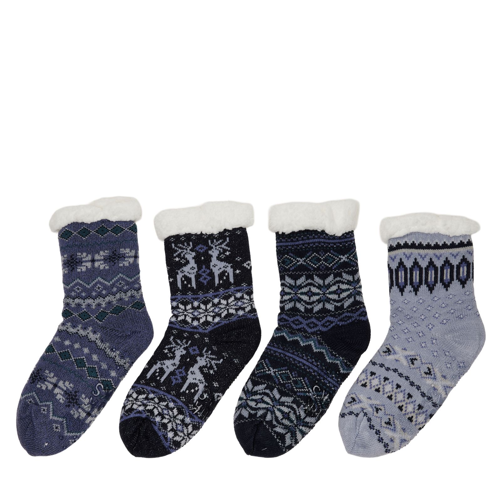 Muk Luks 4 Pack Shea Infused Cabin Socks