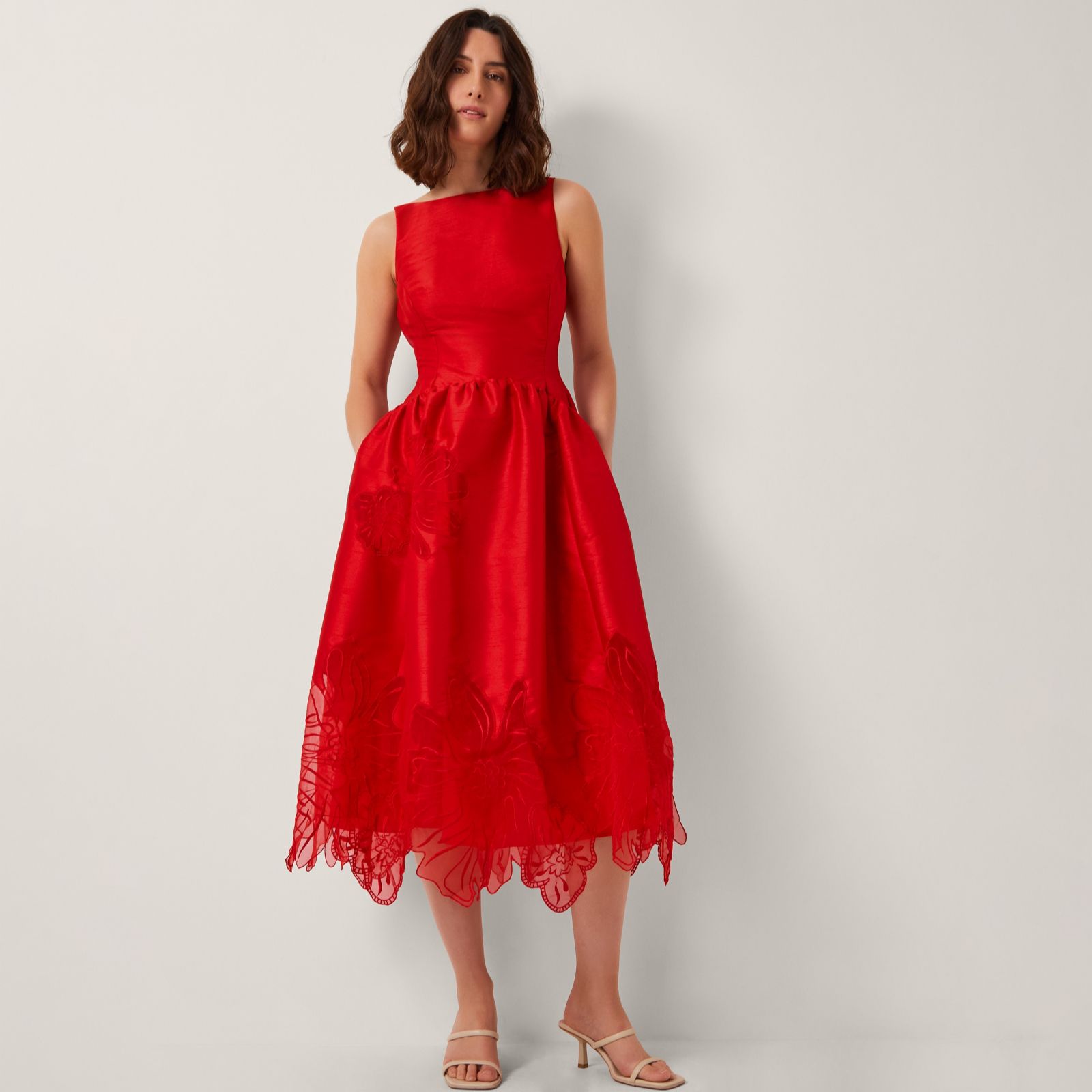 Monsoon Frida Cutwork Dropped Waist Dress