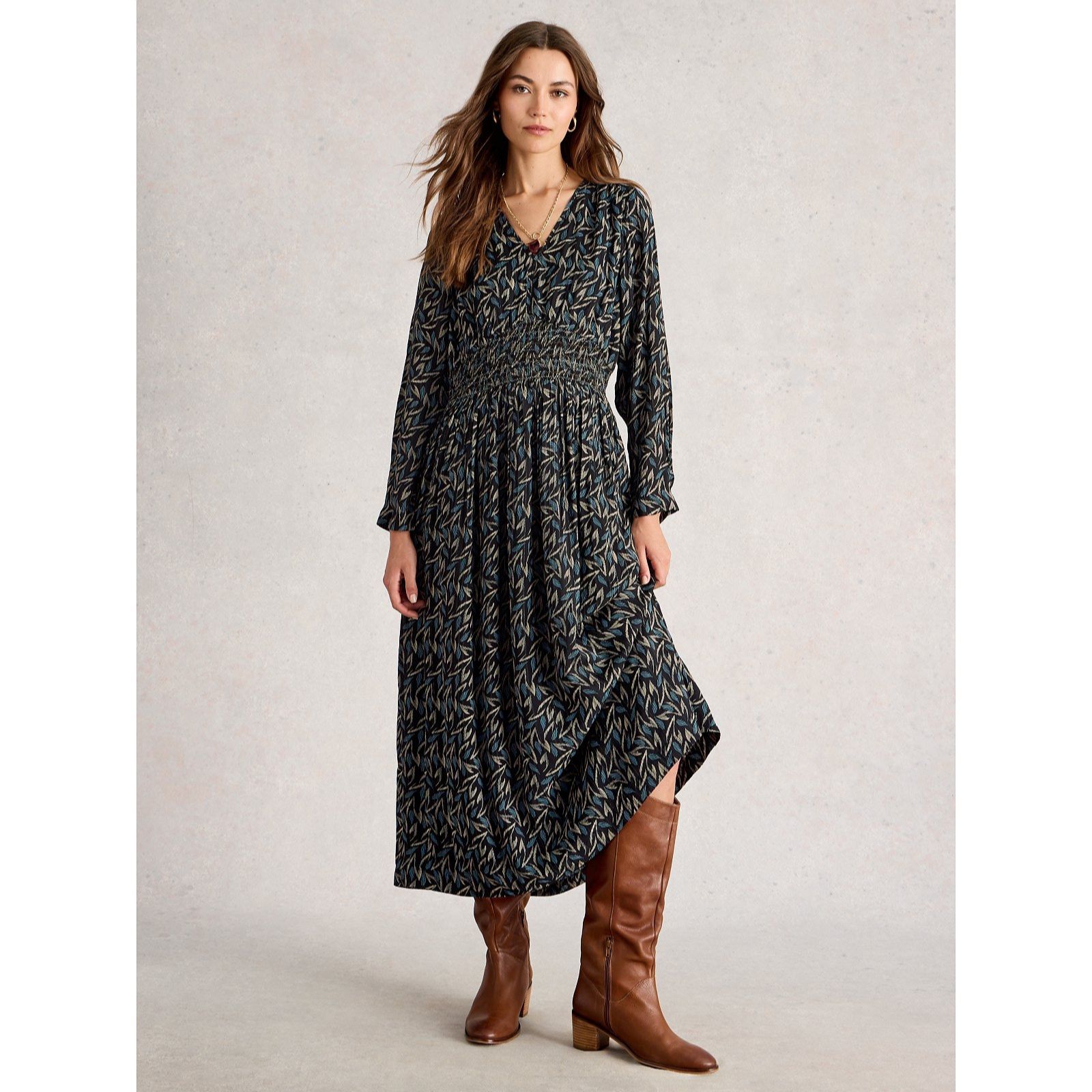 White Stuff Edie Metallic Dress