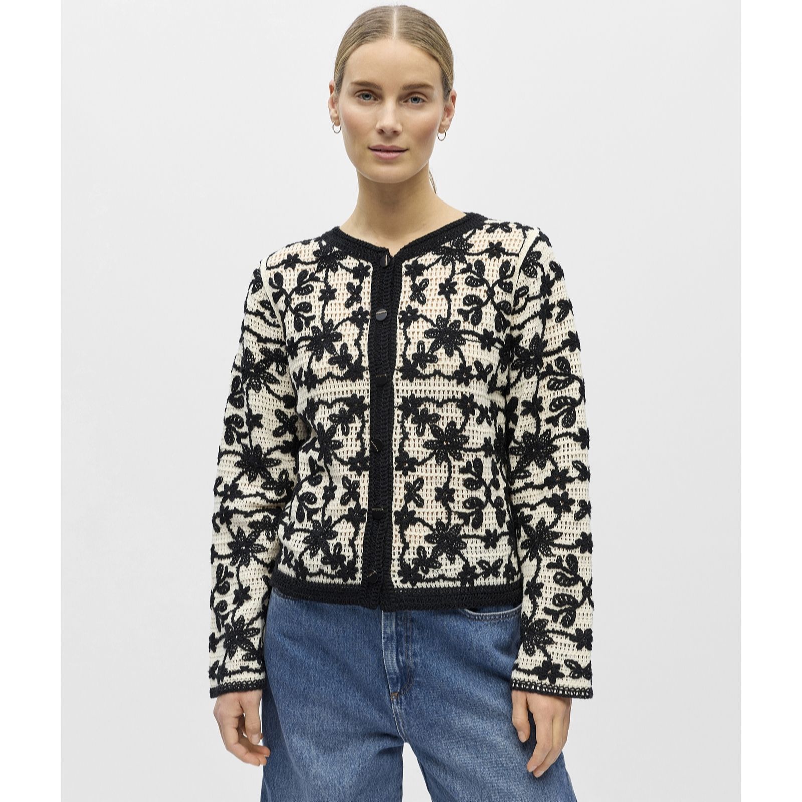 Object Cari Structured Knitted Cardigan