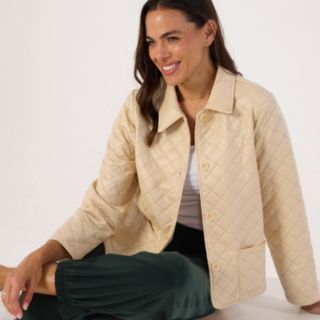 Kim & Co Quilted Puffer Collar Jacket with Pockets
