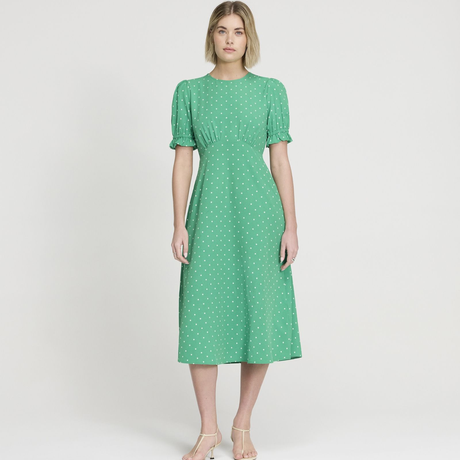 Finery London Mela Spot Print Midi Dress Standard