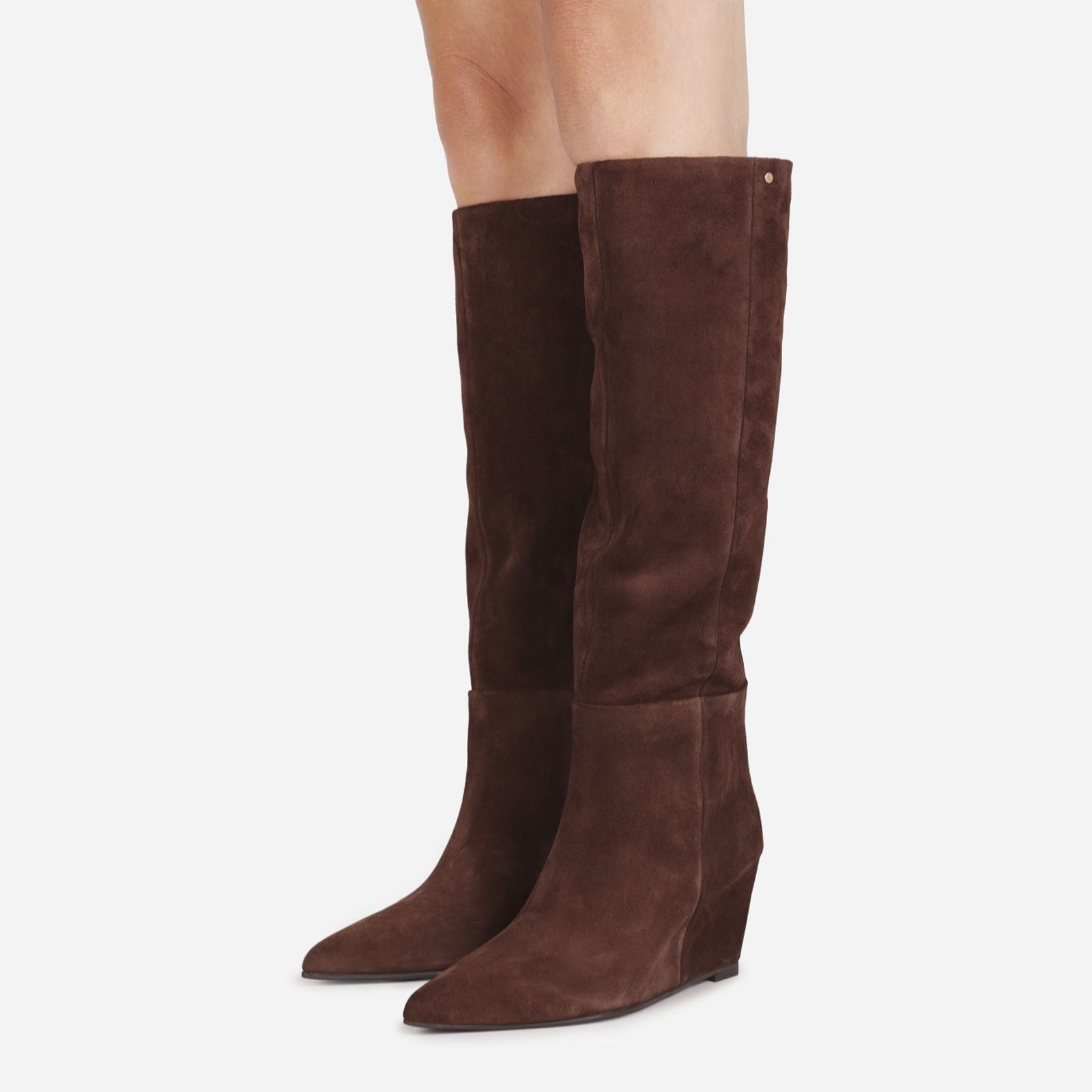 Bronx SELIN-A HIGH Wedge Suede Boot