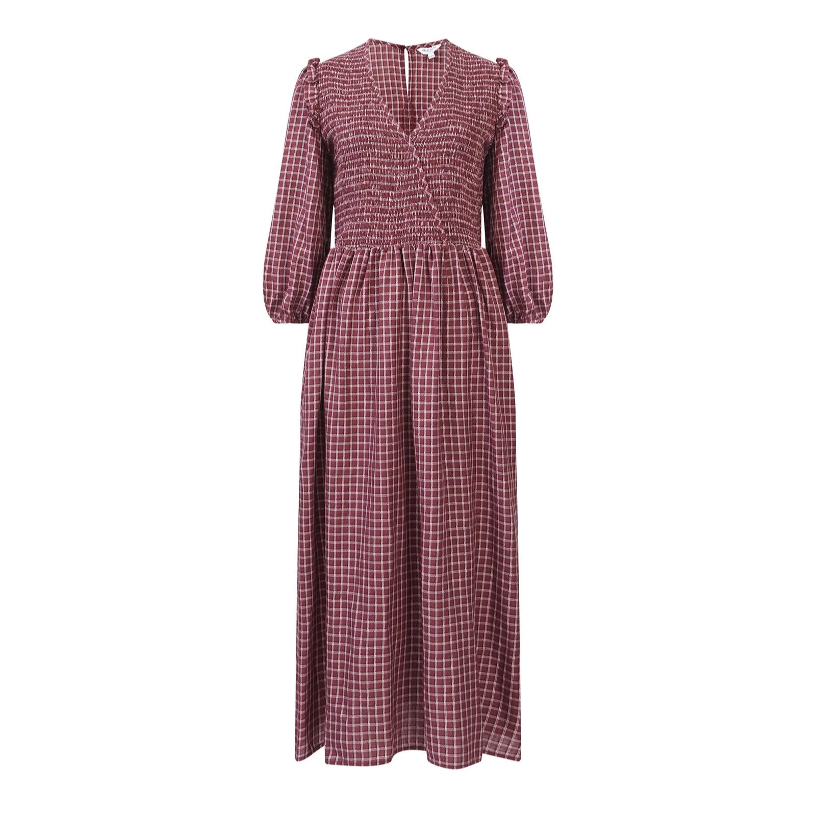 Long sleeve clearance check dress