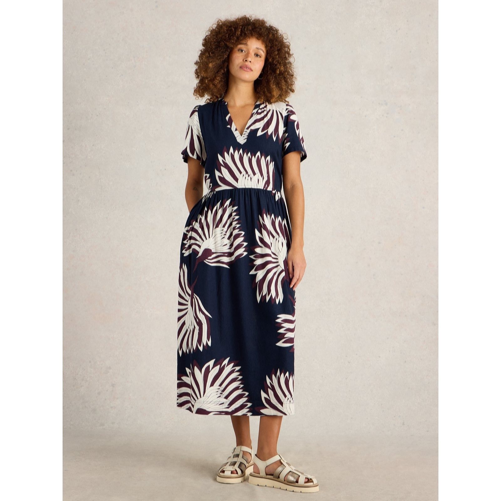 White Stuff Clove Linen Blend Dress