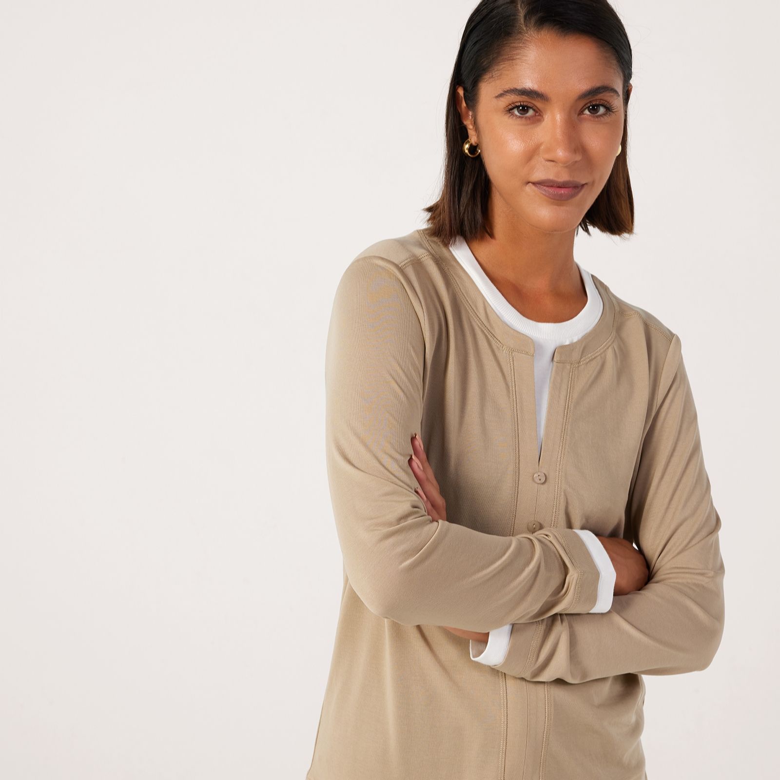 Ben de Lisi Layered Jersey Top