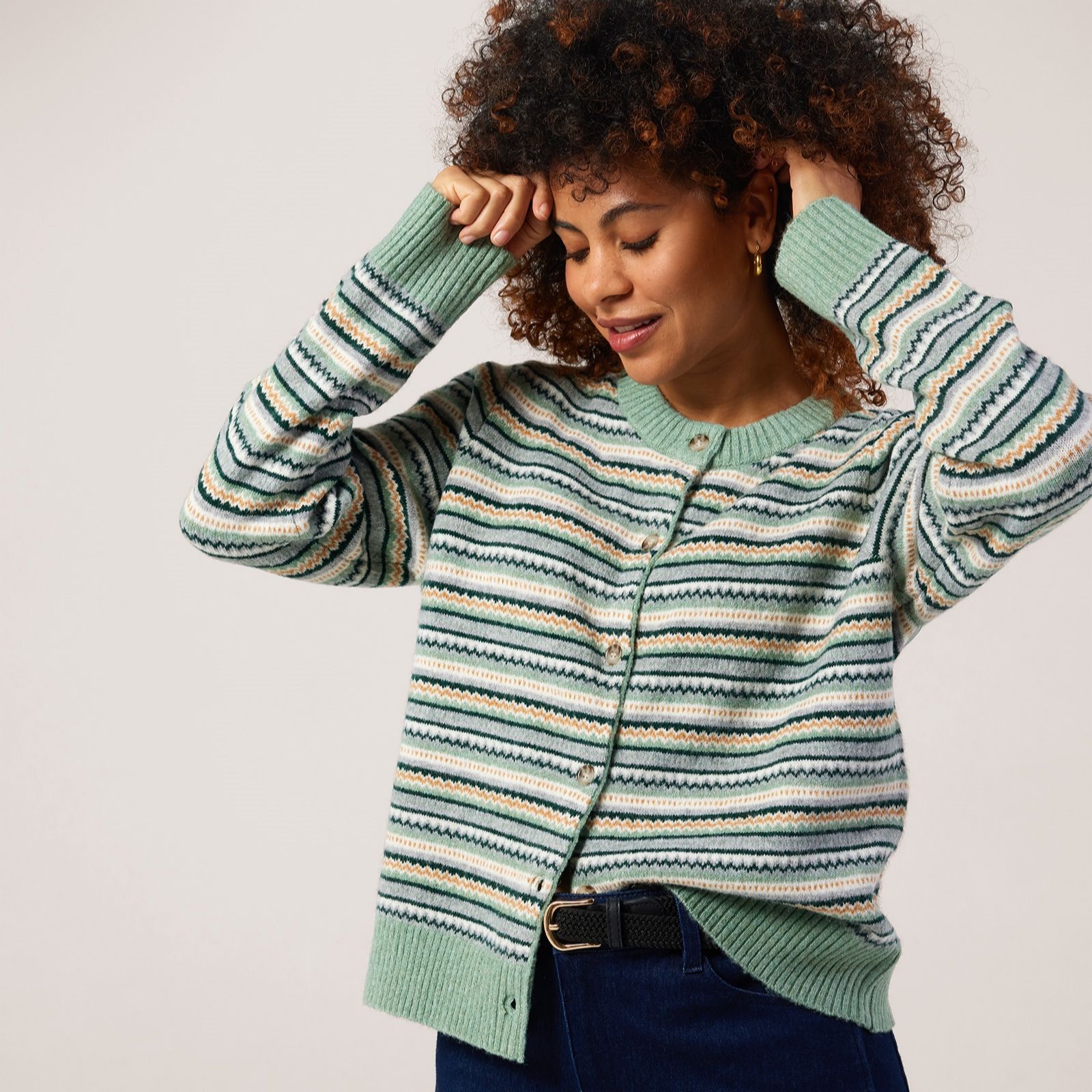 Denim & Co. Fairisle Cardigan