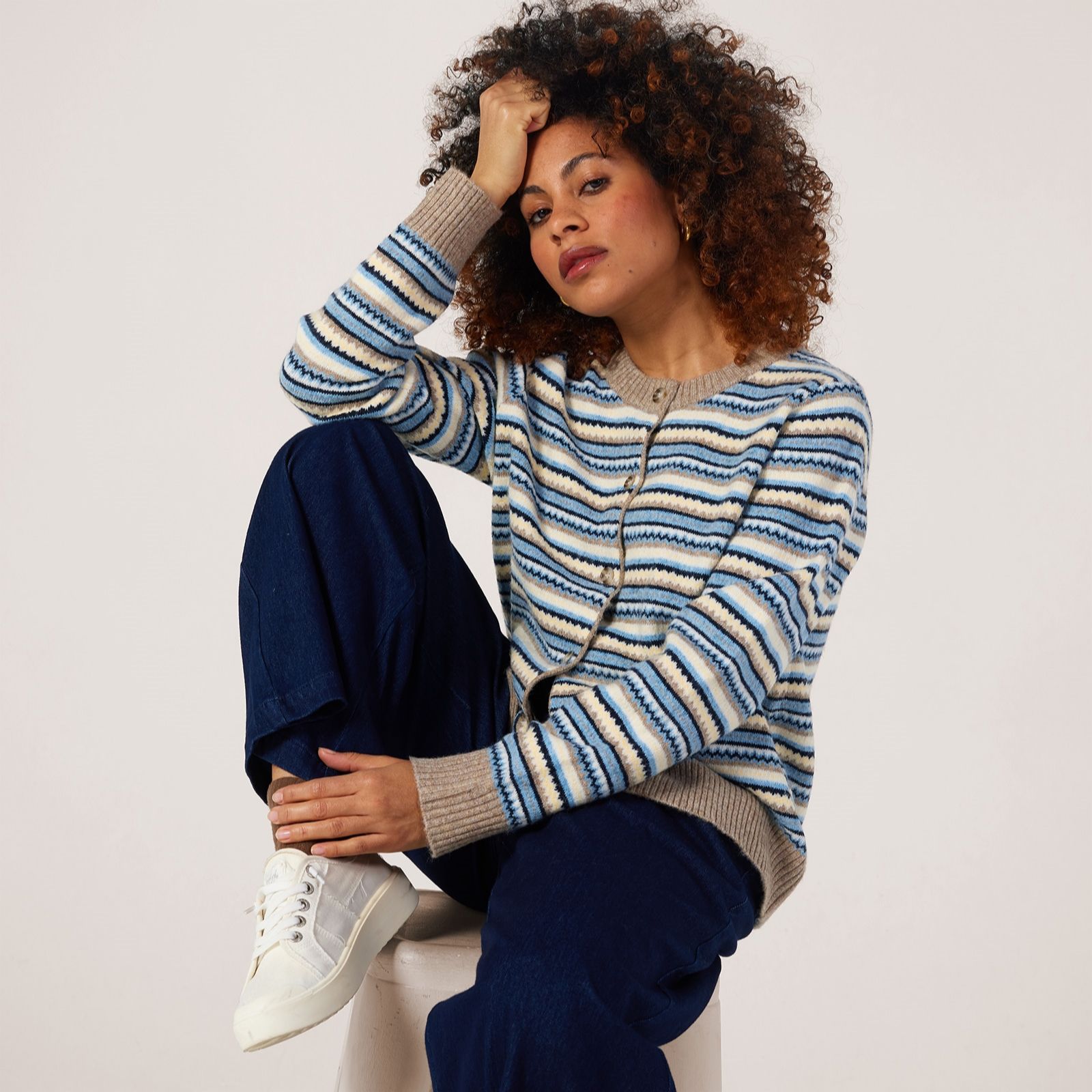 Denim & Co. Fairisle Cardigan