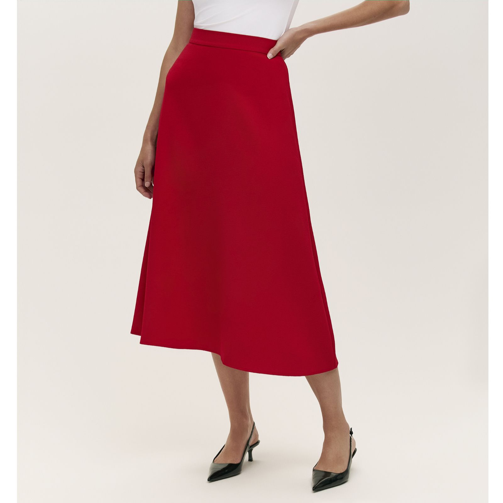 Finery London Ramona Rich Crepe Midi Skirt