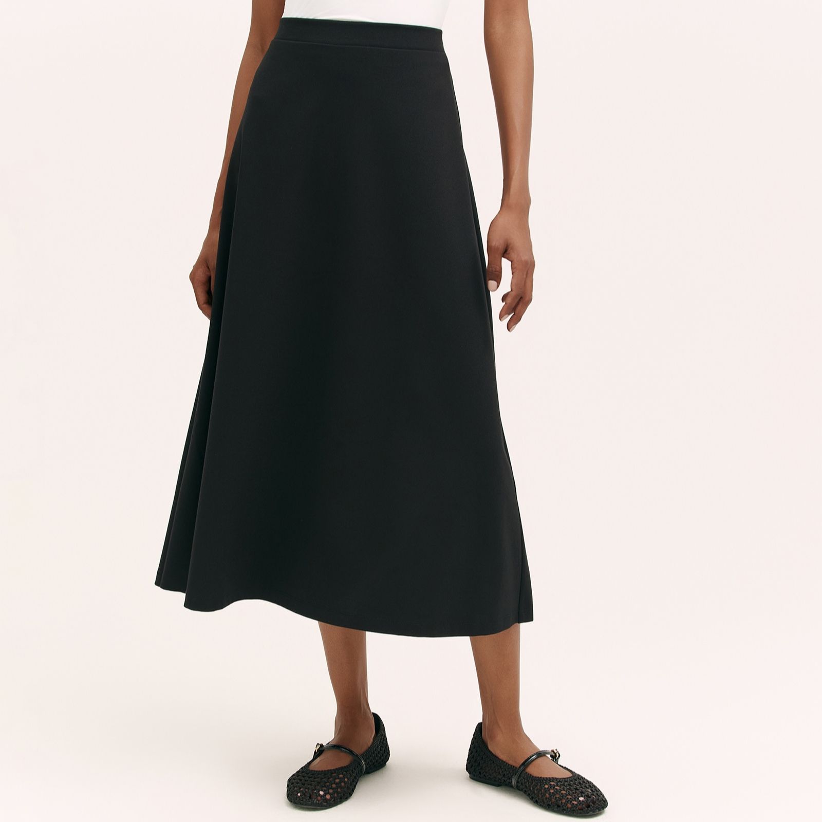 Finery London Ruth Ponte Stretch Midi Swing Skirt